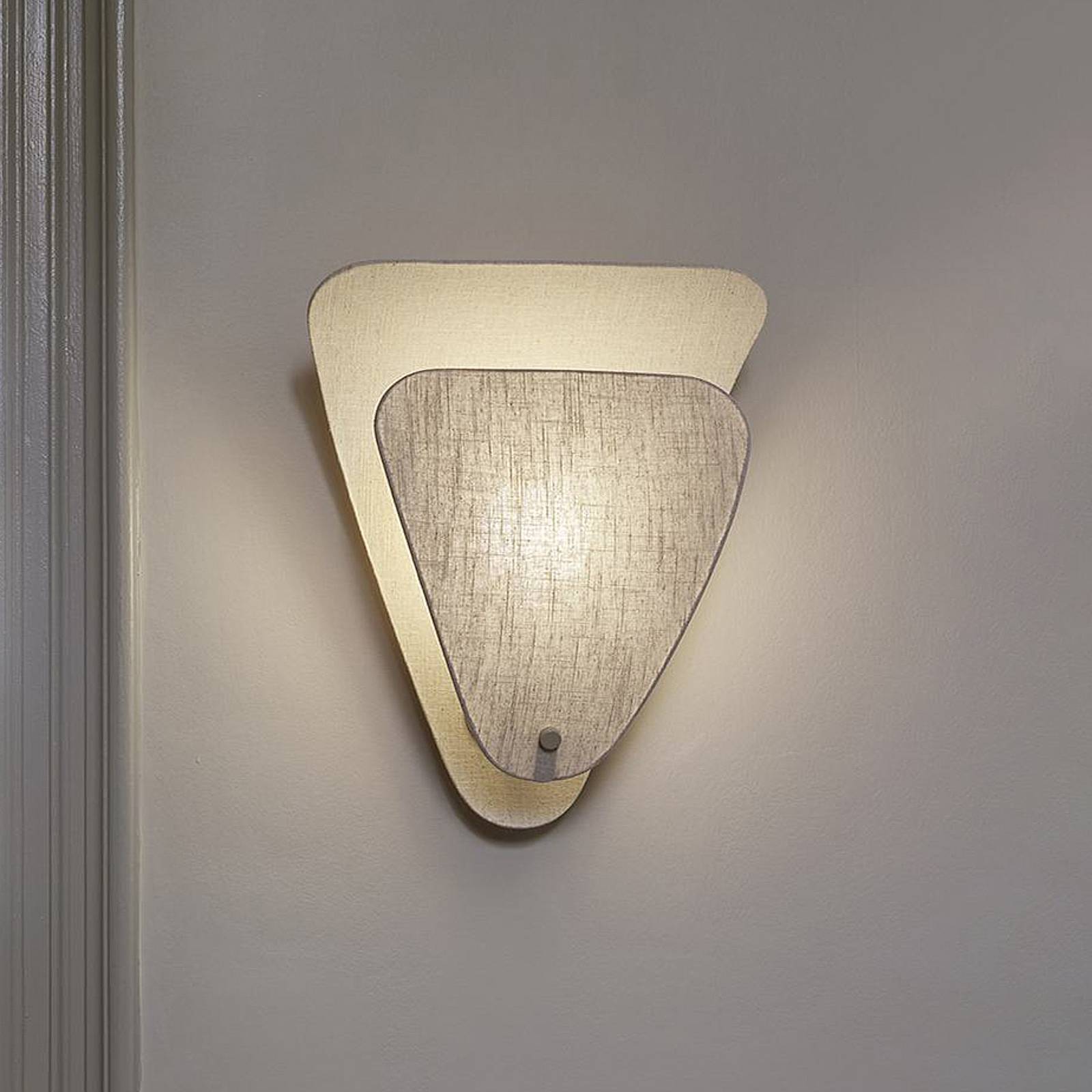 MARKET SET Coquillage Design wandlamp voor woonkamer / eettafel - crème / amber - Textiel / Stof / Zijde - dimbaar
