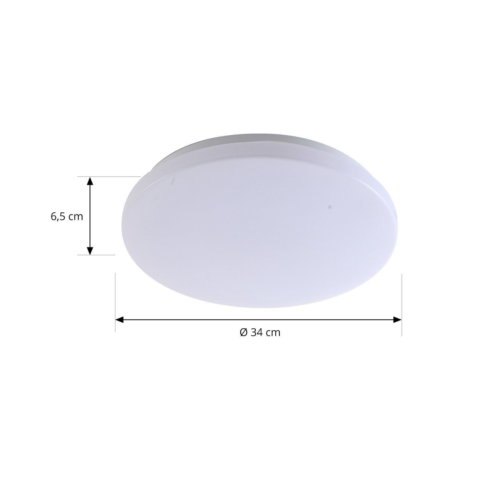 Lindby LED outdoor ceiling light Kirkola, 4000 K, Ø 34 cm, white