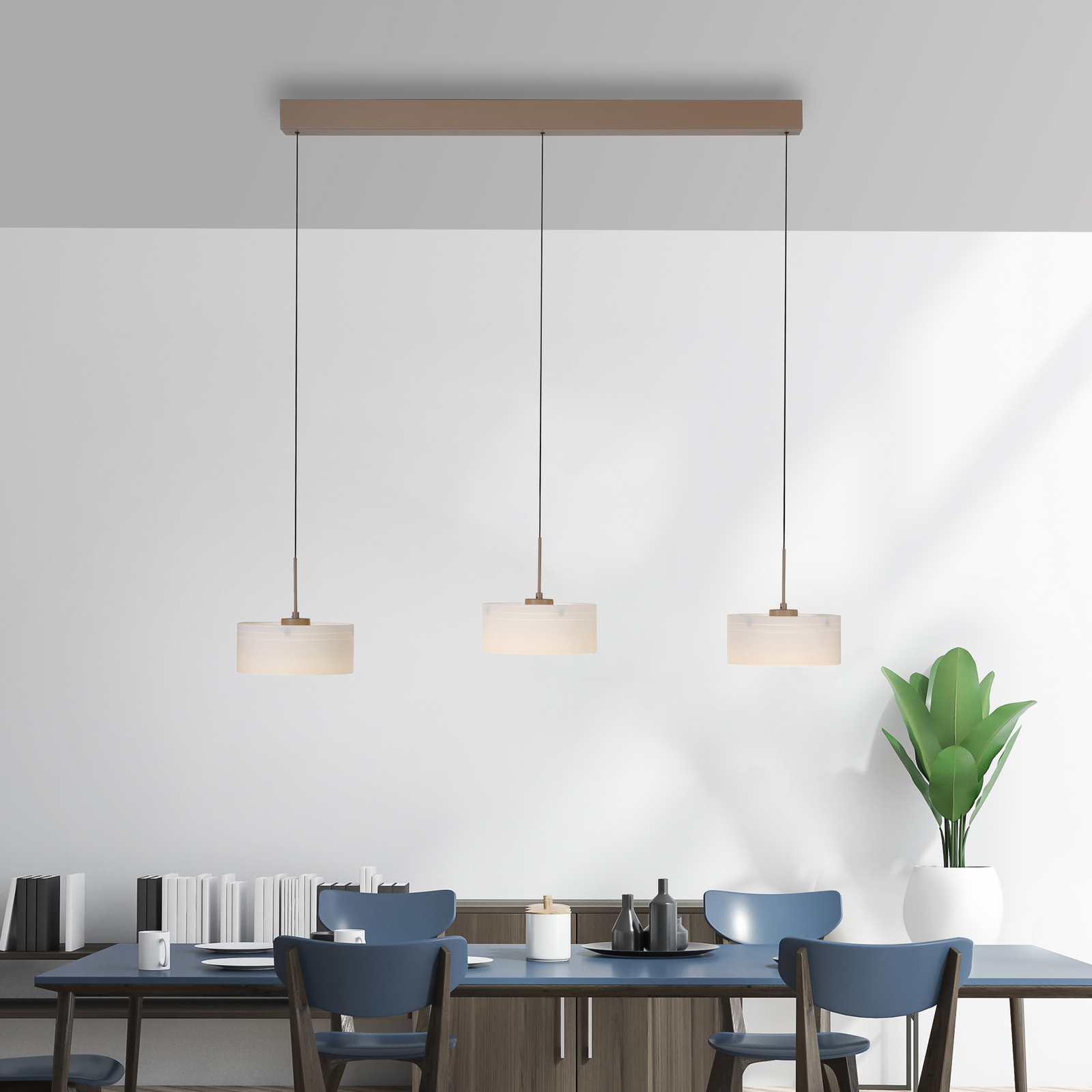 LED pakabinamas šviestuvas „MARIKA“, smėlio spalvos/baltas, 105 cm, 3 lemputės, LED pakabinamas šviestuvas „MARIKA“, smėlio spalvos/baltas, 105 cm, 3 lemputės,