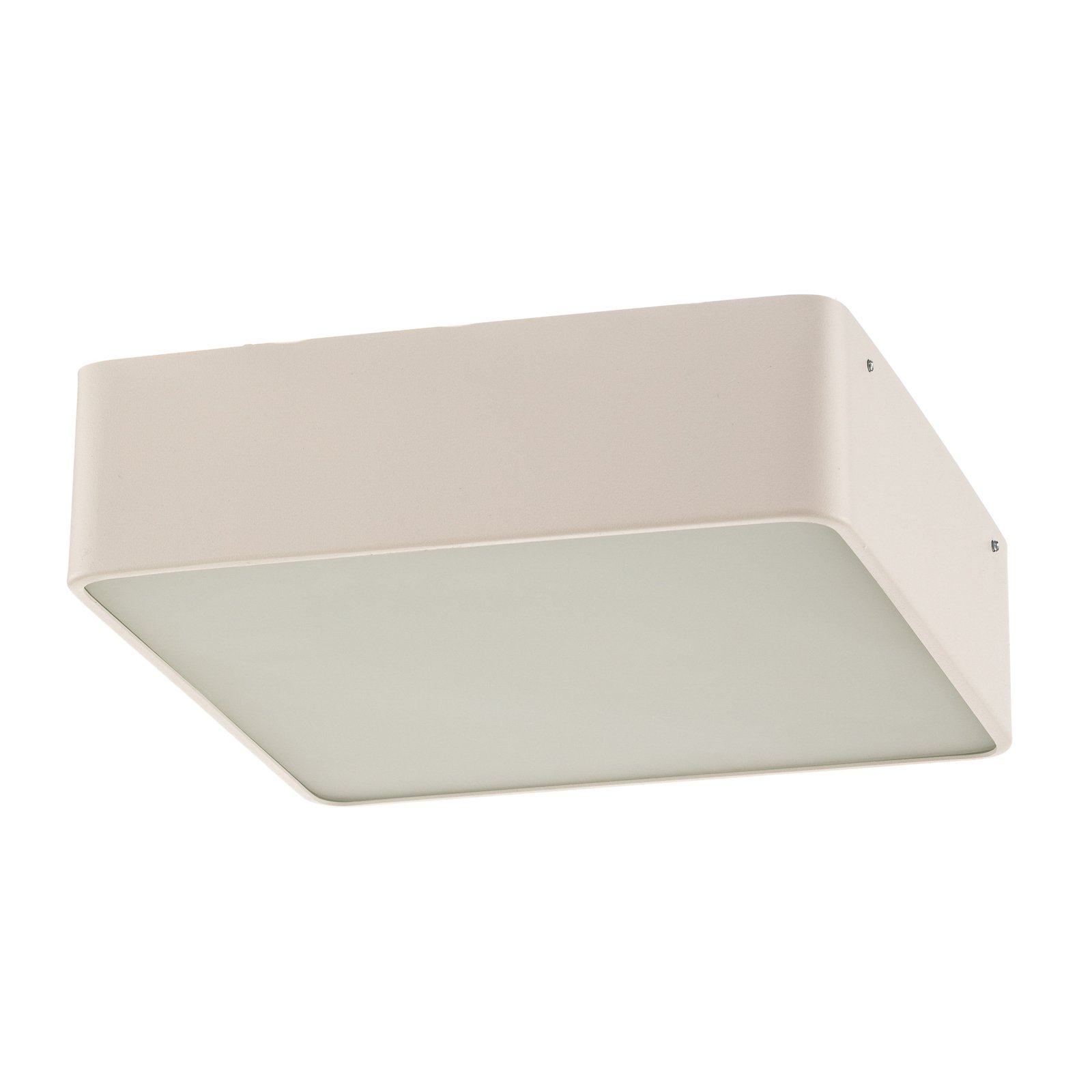 Deckenleuchte Oro aus Stahl und Glas, weiß