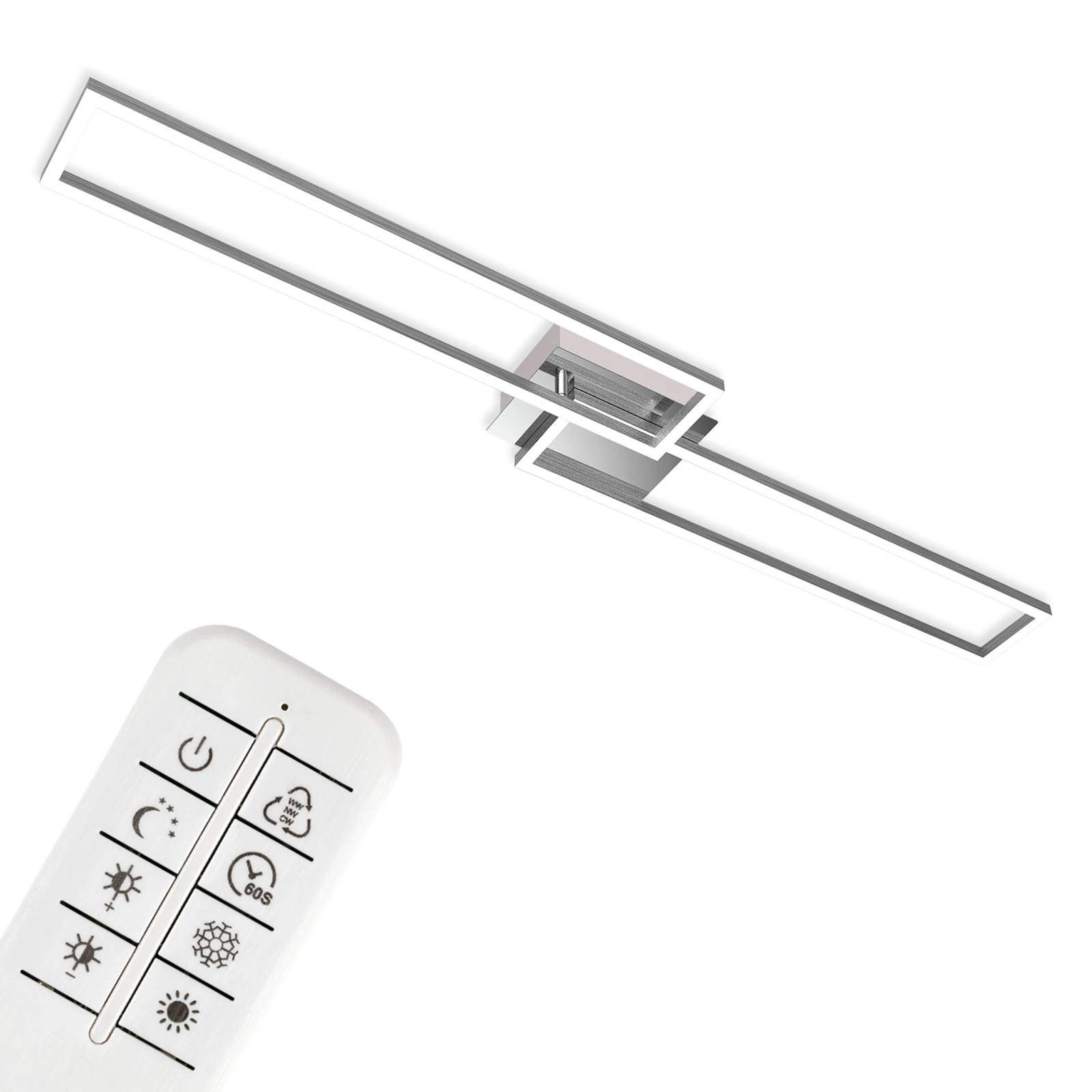 Frame Plafón LED, control remoto, cromo