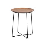 Al Wood table, dark ash/black, 46 cm, metal - Kartell