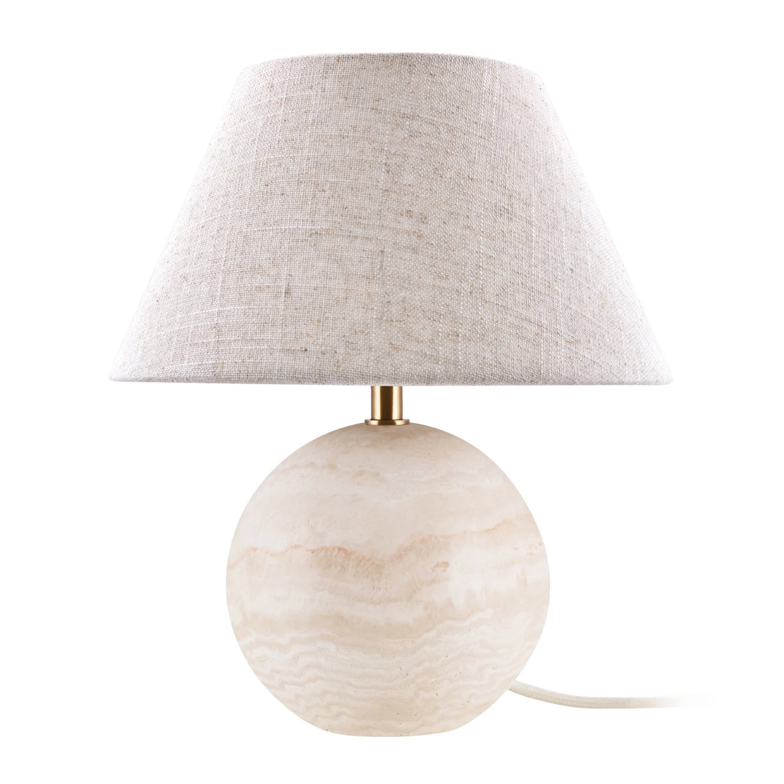 Globen Lighting galda lampa Castello, smilškrāsas/smilškrāsas, augstums 38 cm