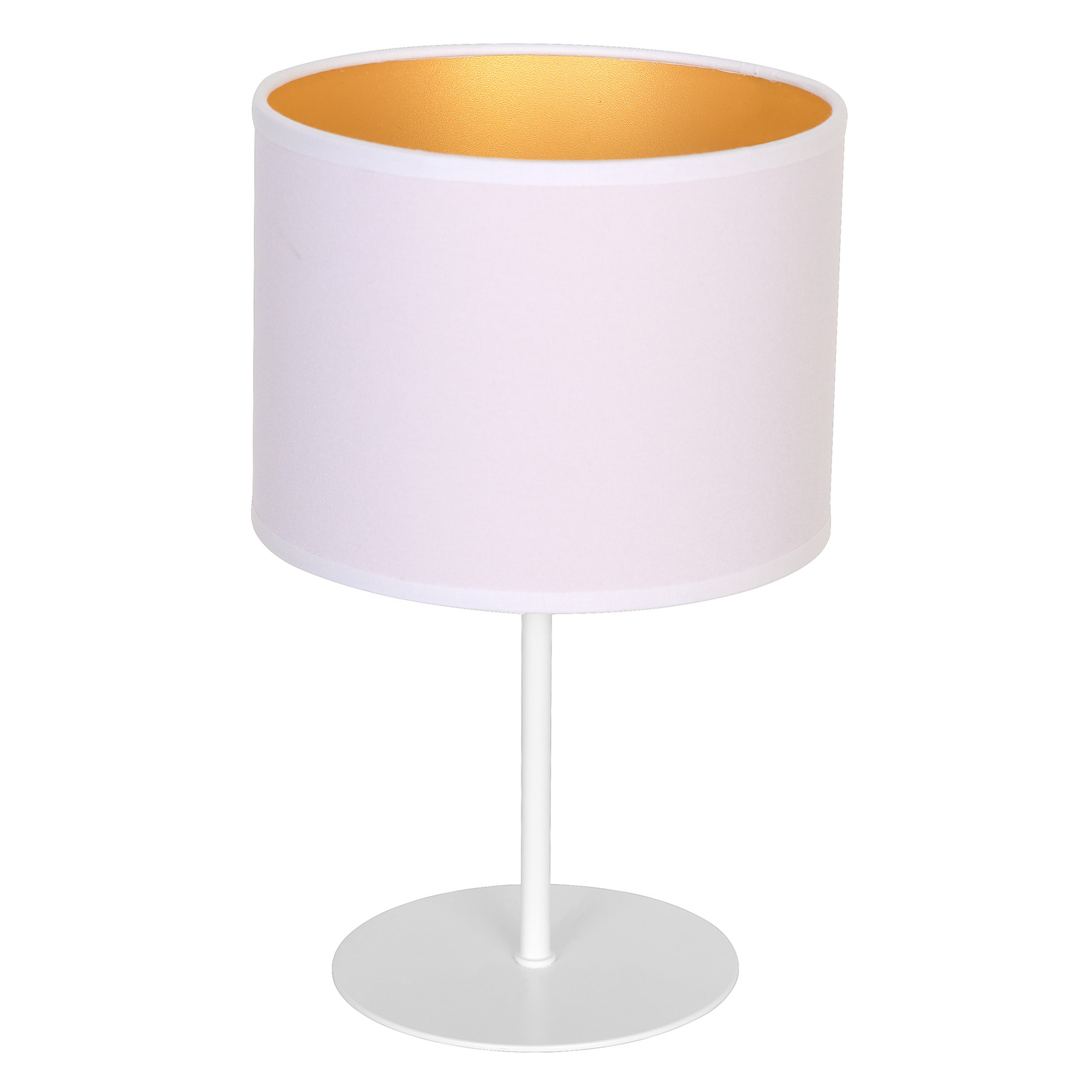 Roller table lamp white/gold, height 30 cm