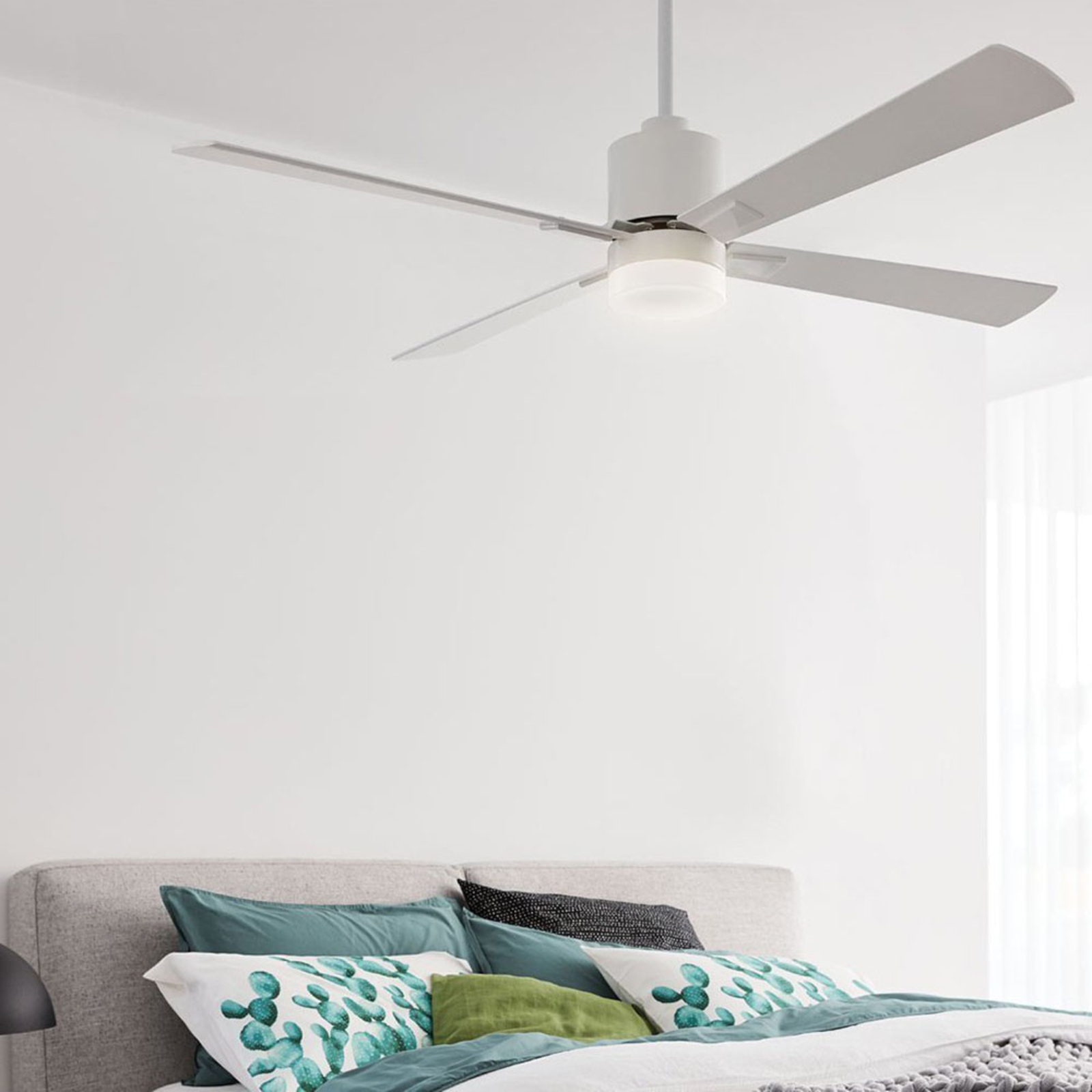 Airfusion Climate DC ceiling fan, white | Lights.co.uk