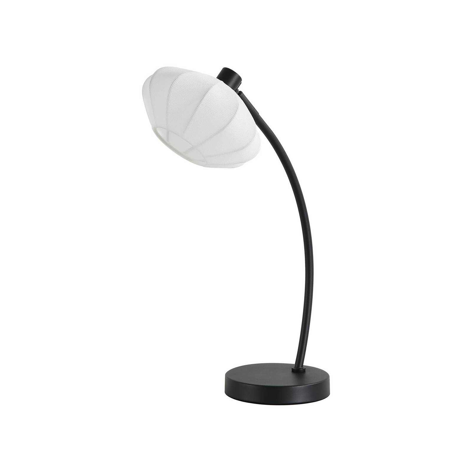 Tischleuchte Radiant, schwarz/weiß, Höhe 48 cm, Metall/Stoff