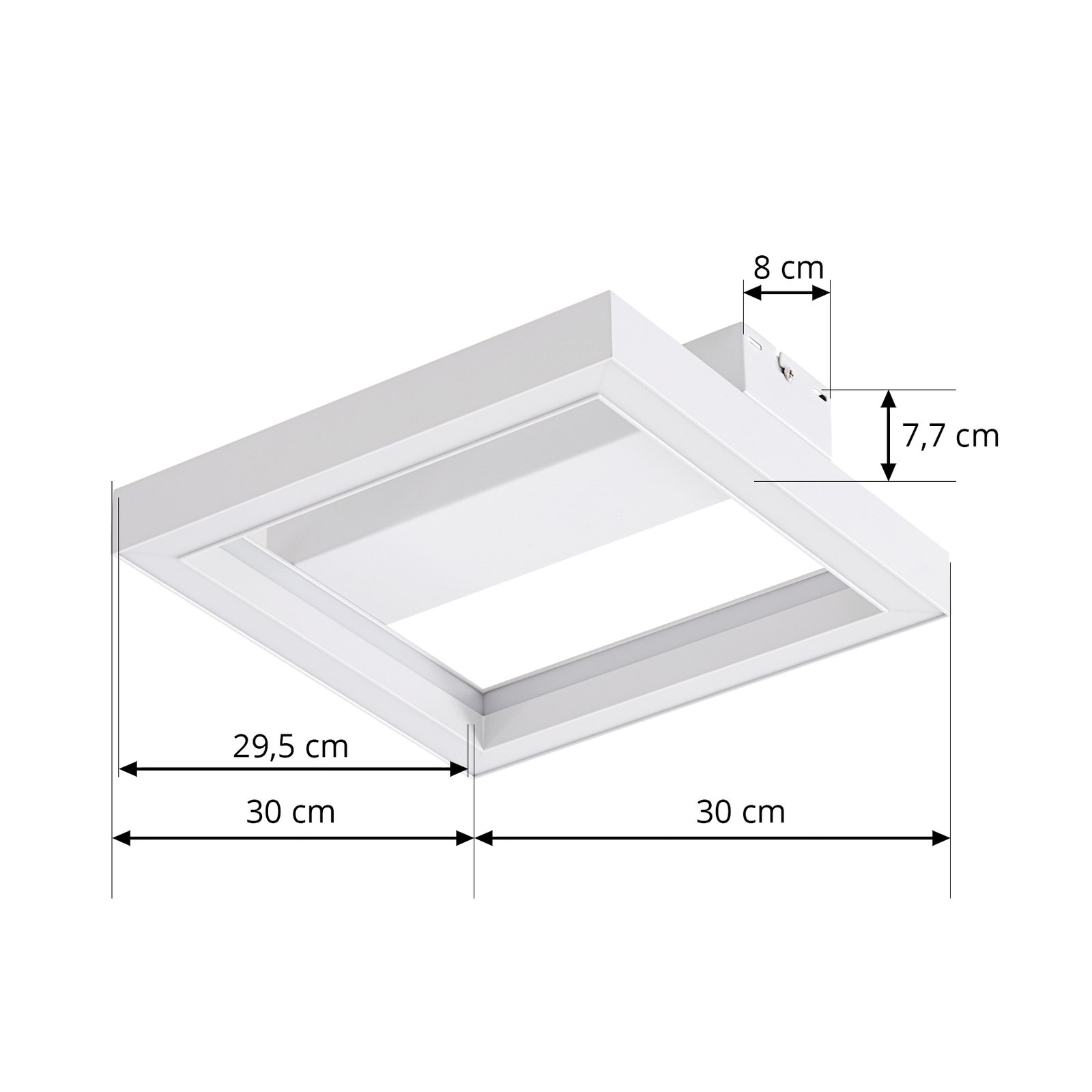 Stropní svítidlo Lucande Smart LED Tjado, bílé, 30 cm