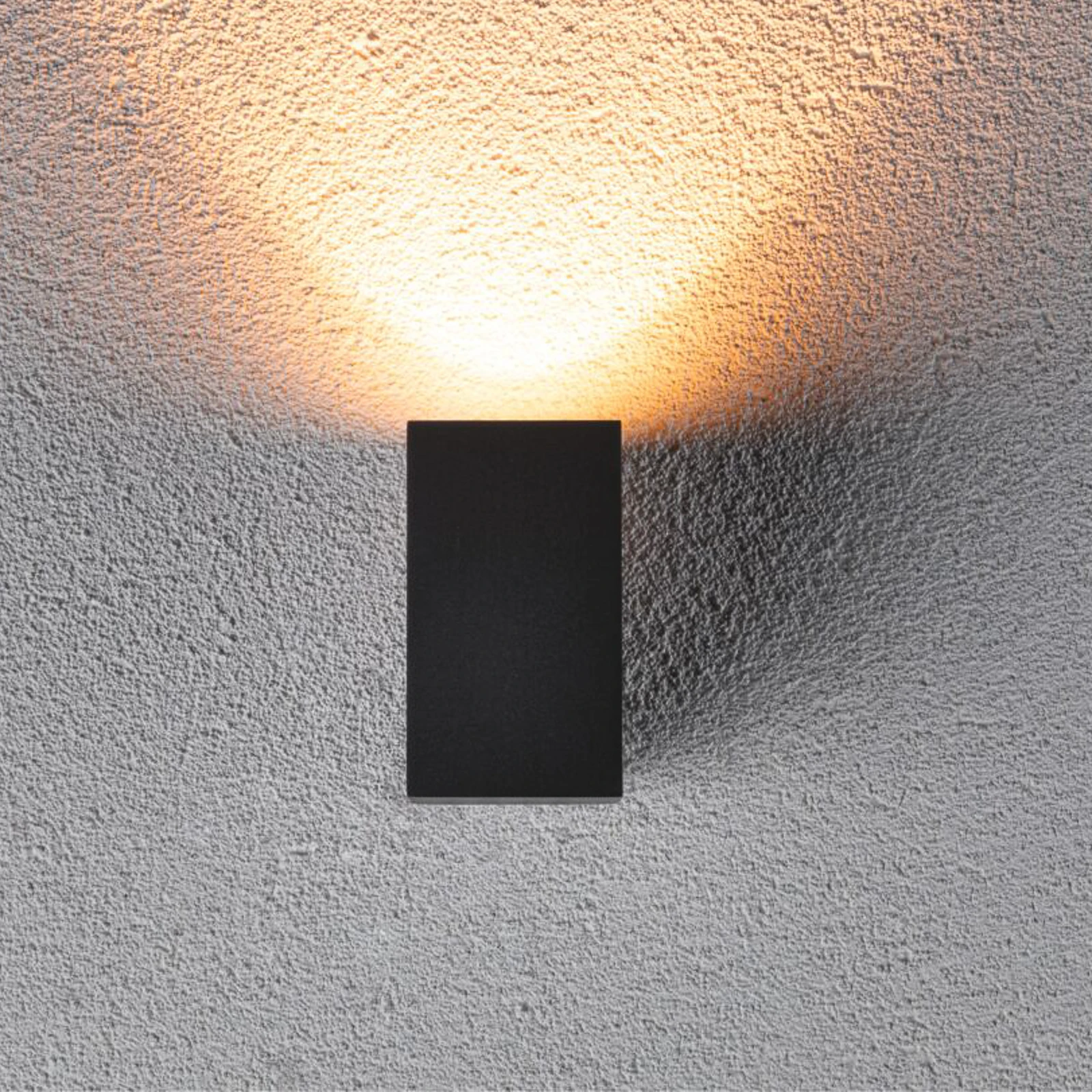 Paulmann LED-Außenwandlampe Flame, schwarz, Höhe 8 cm, IP44