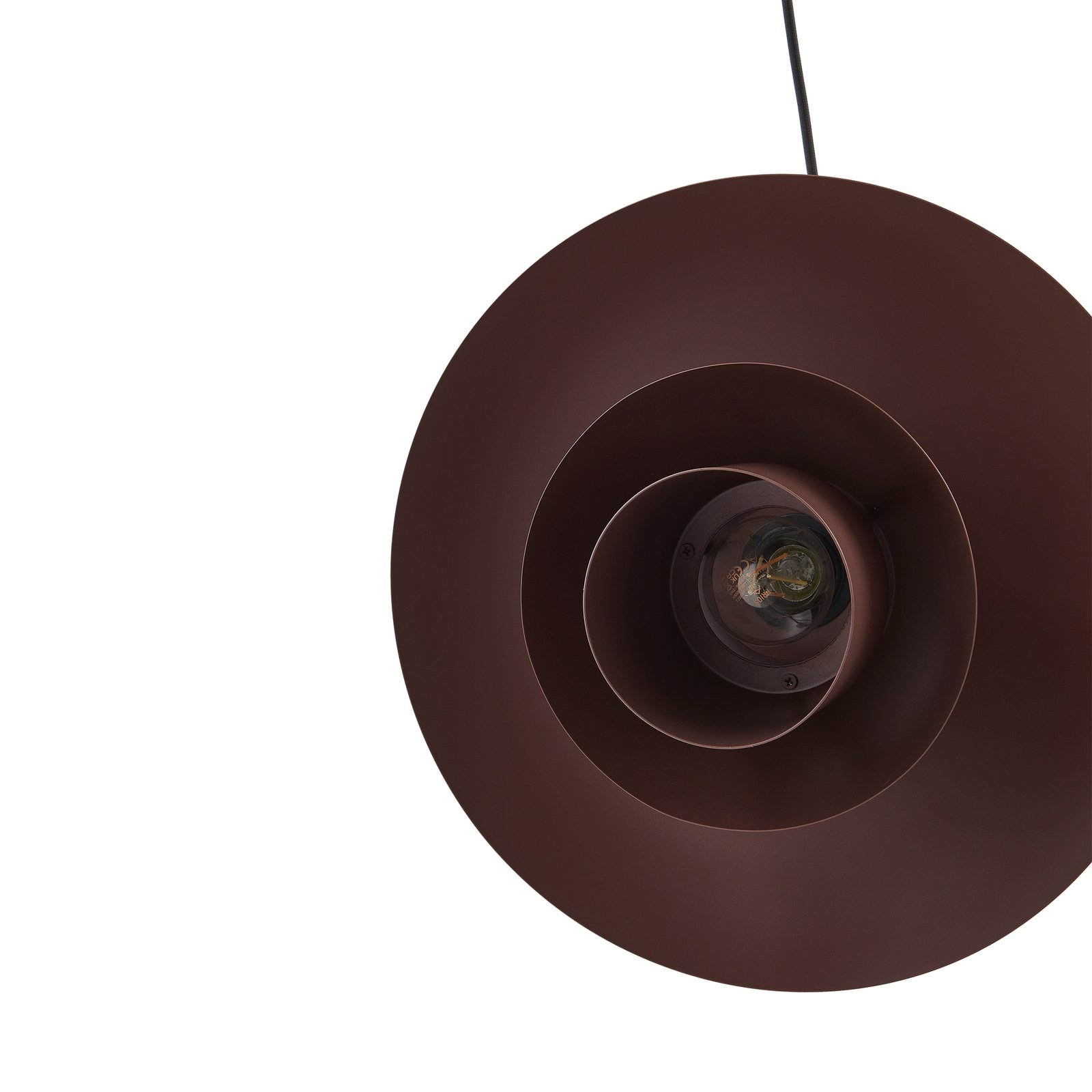 Lindby Elorri pendant light, brown, metal, Ø 38 cm