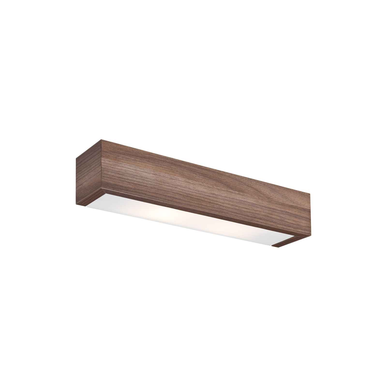 Platani wall light, walnut wood, width 42 cm, up/down