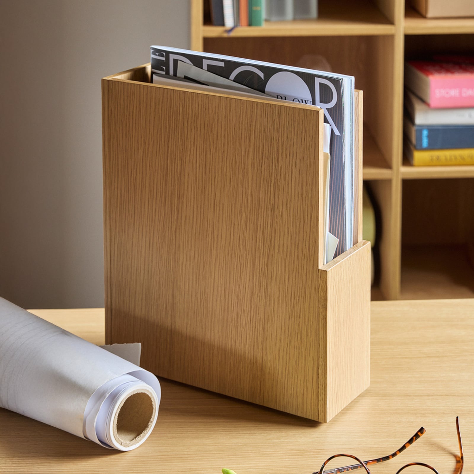 Contenitore Arkivé, rovere, altezza 34 cm - Hübsch