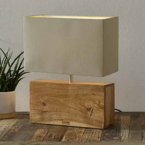 KARE Rectangular Wood - lampe à poser en bois