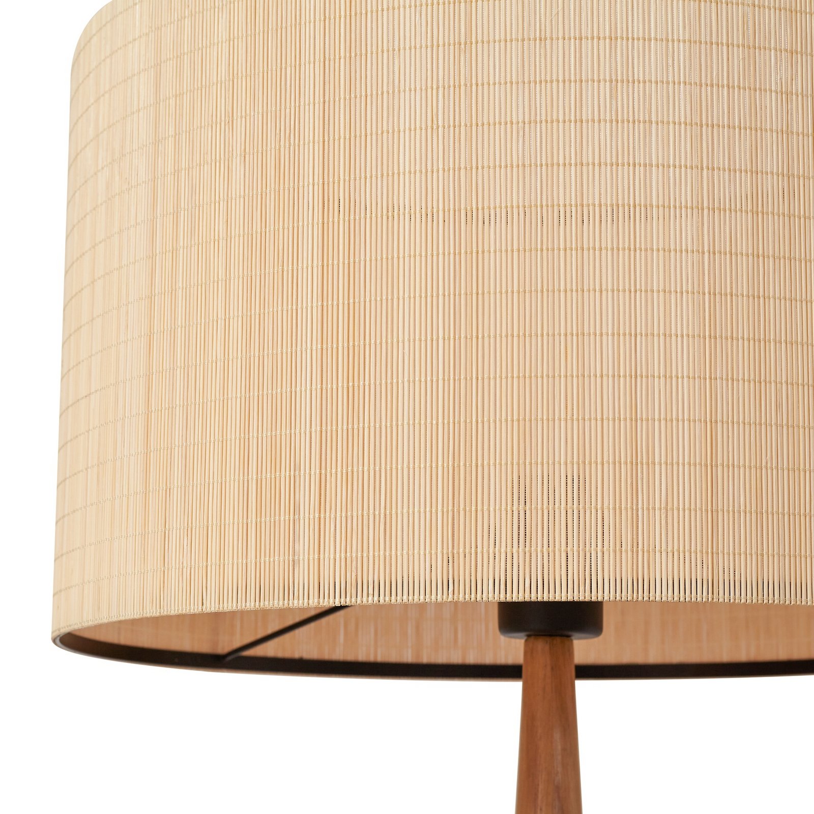 Lucande Stehleuchte Fabrena, naturfarben, Bambus, Höhe 138cm