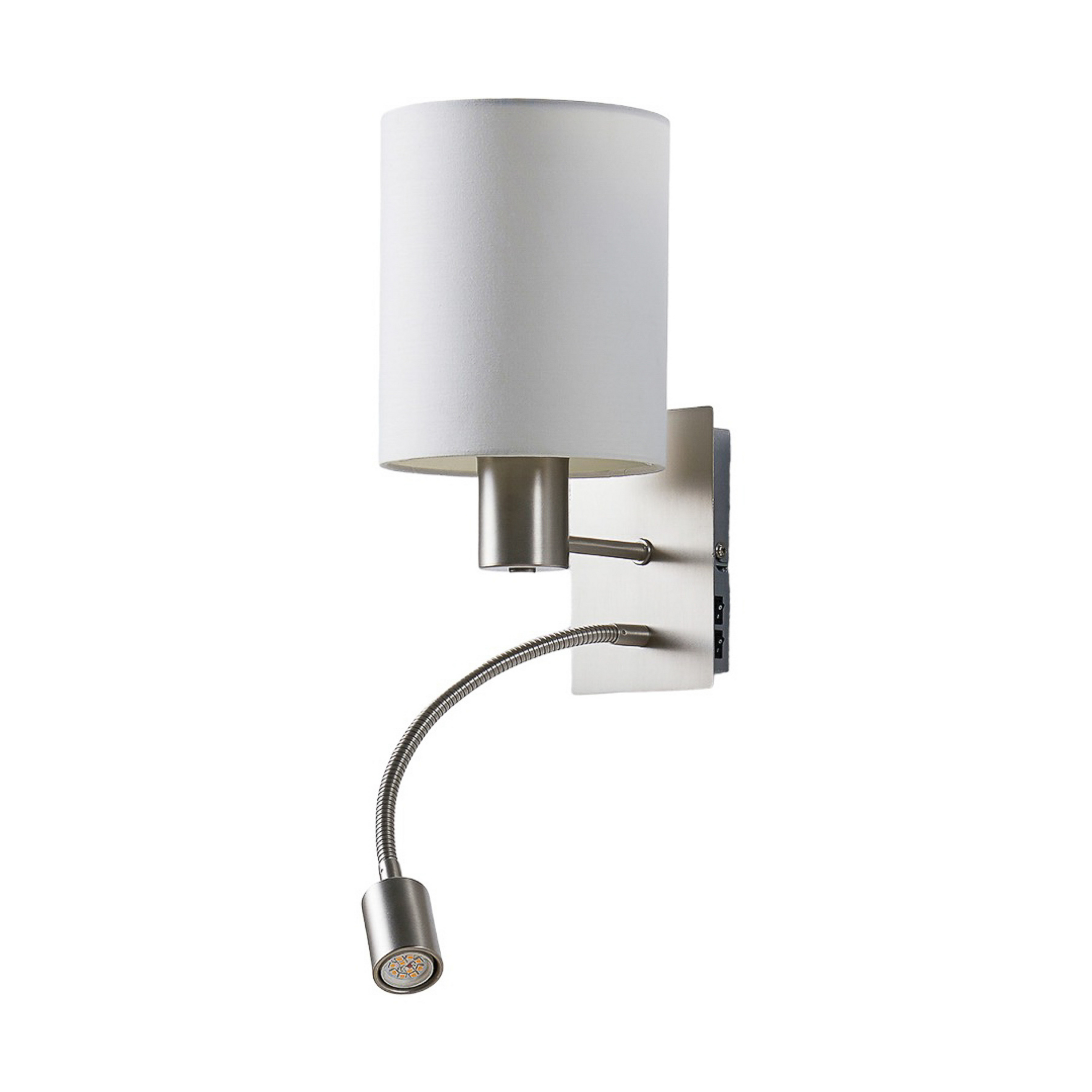 Shajan Wandlamp Nickel/White - Lindby