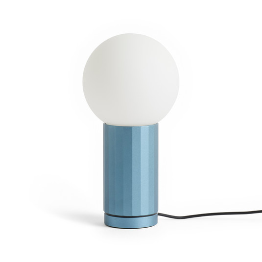 Lampa stołowa LED TURN ON, niebieska, wysokość 20 cm, ściemniana – HAY