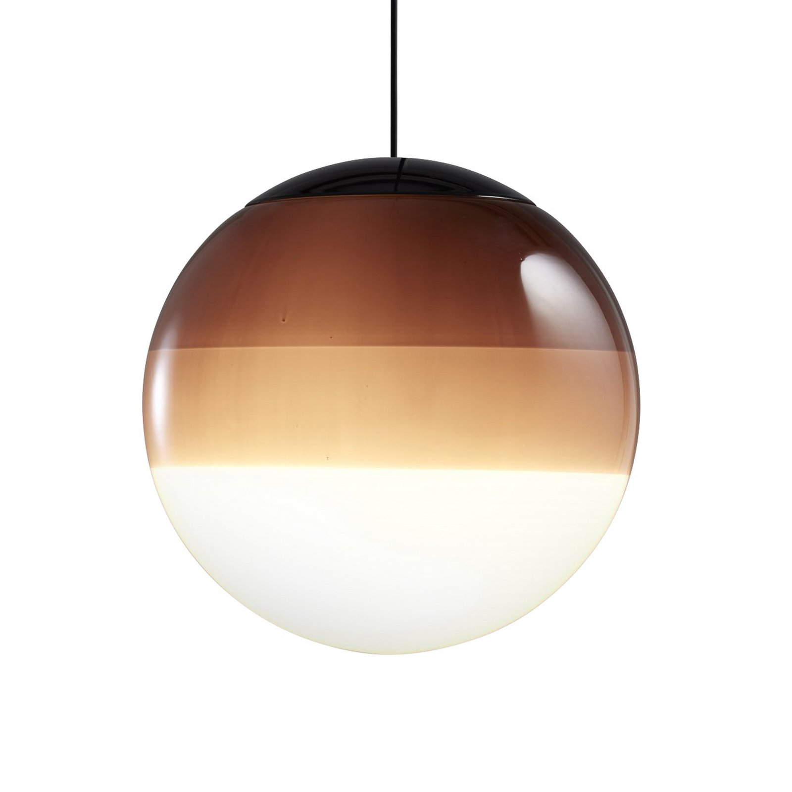 Candeeiro suspenso LED MARSET Dipping Light, Ø 20 cm, castanho