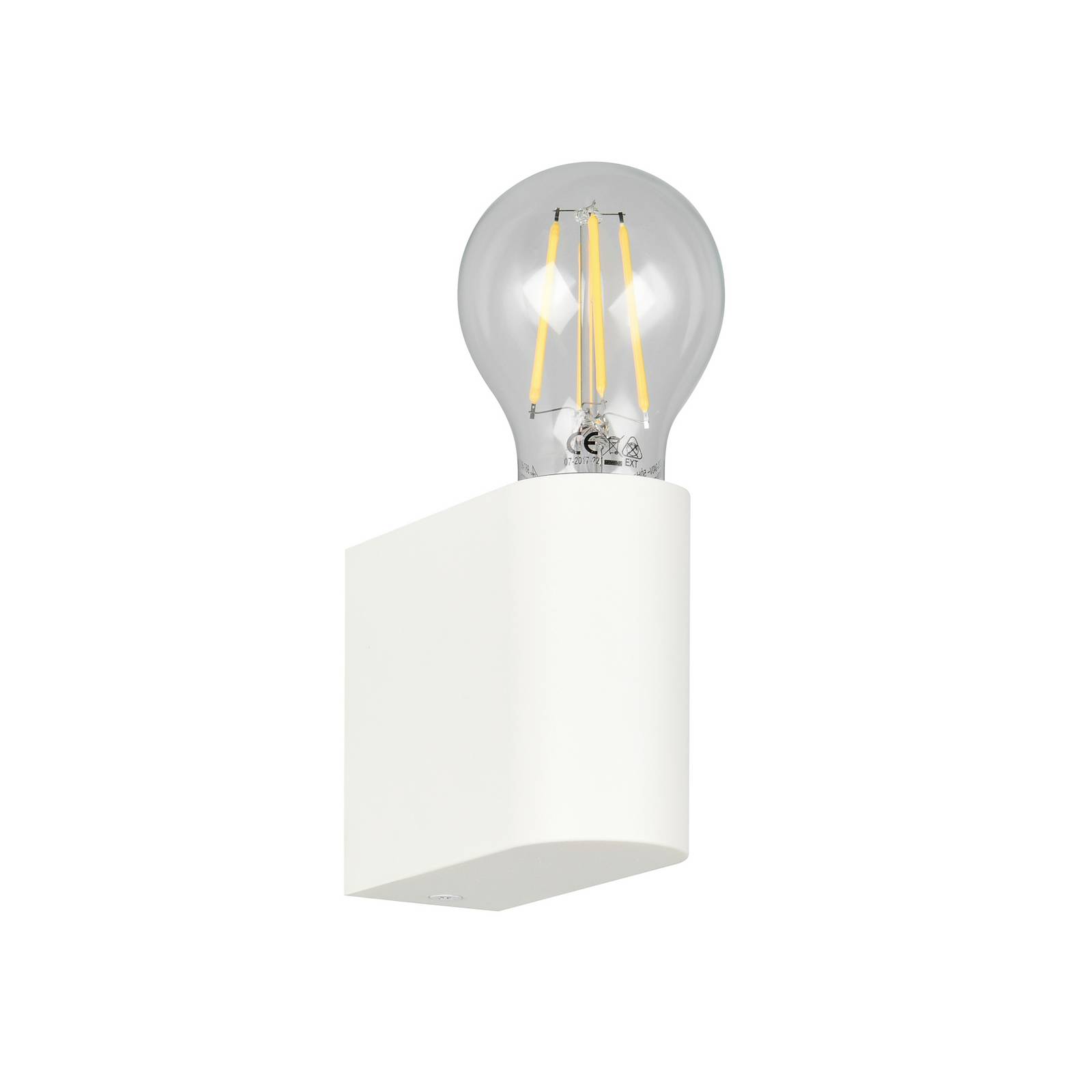 Bad-Wandlampe Pratella, Breite 4 cm, weiß, Kunststoff, IP44