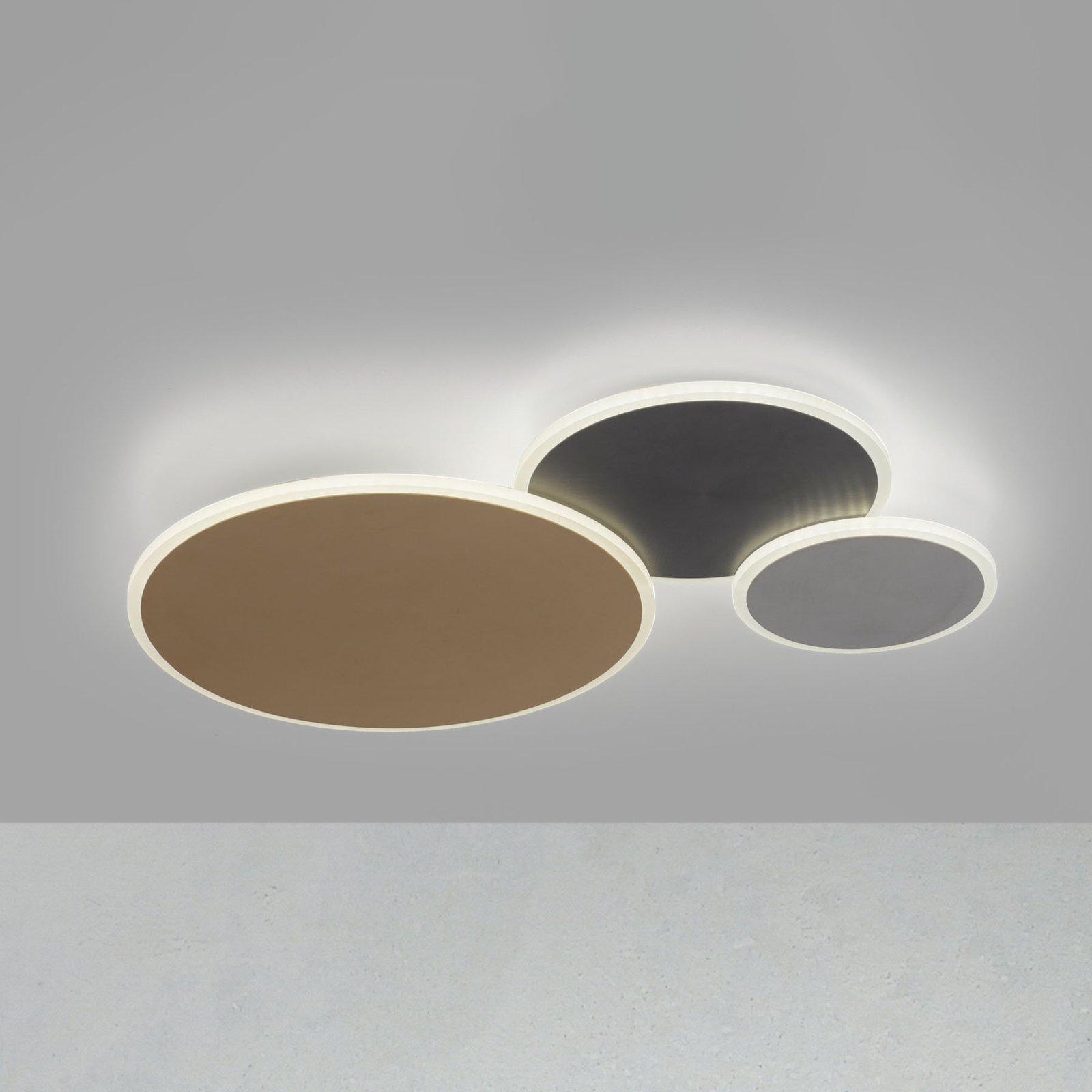 Paul Neuhaus Q-Piato LED ceiling light 3-bulb