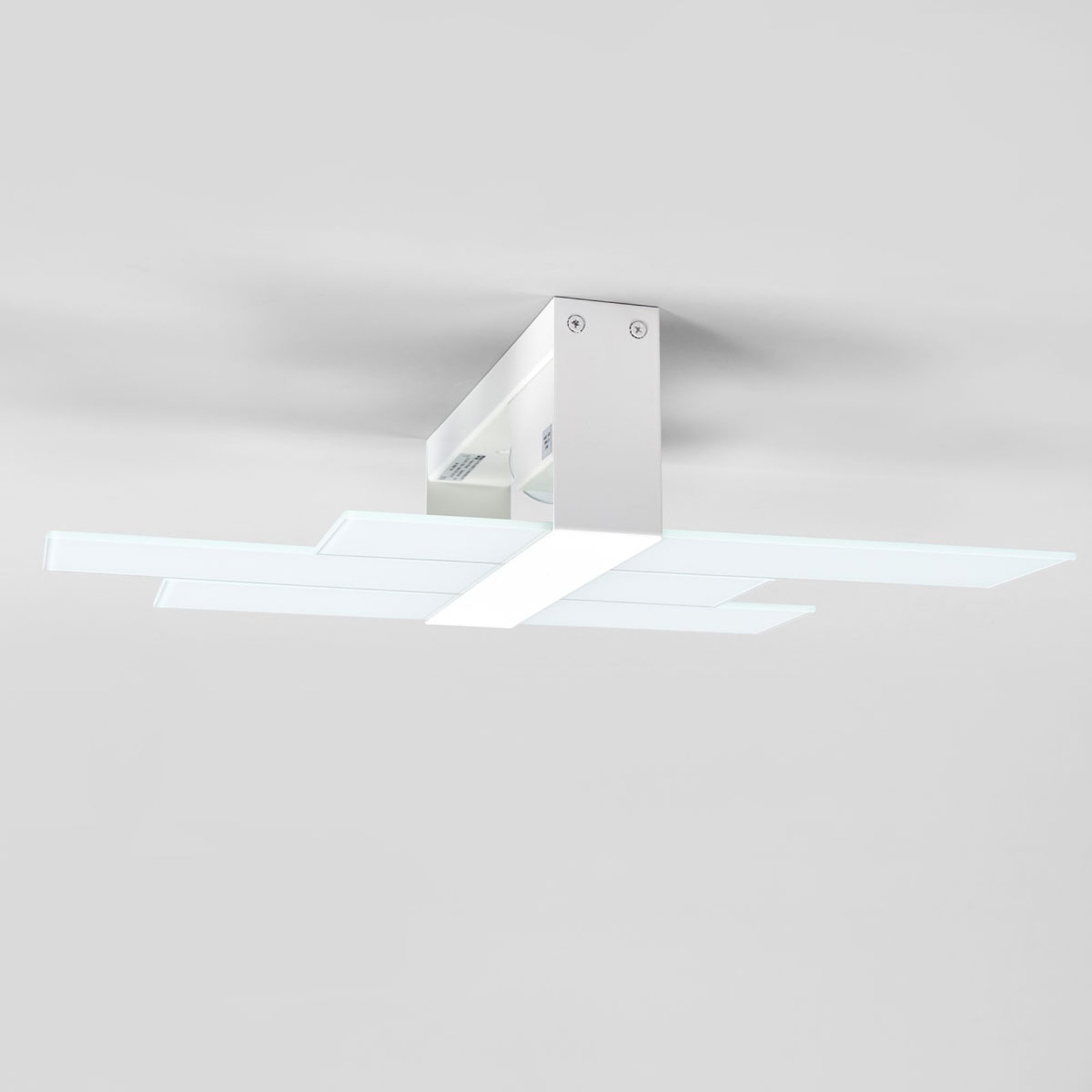 Modern ceiling light Triad, 48 cm, white