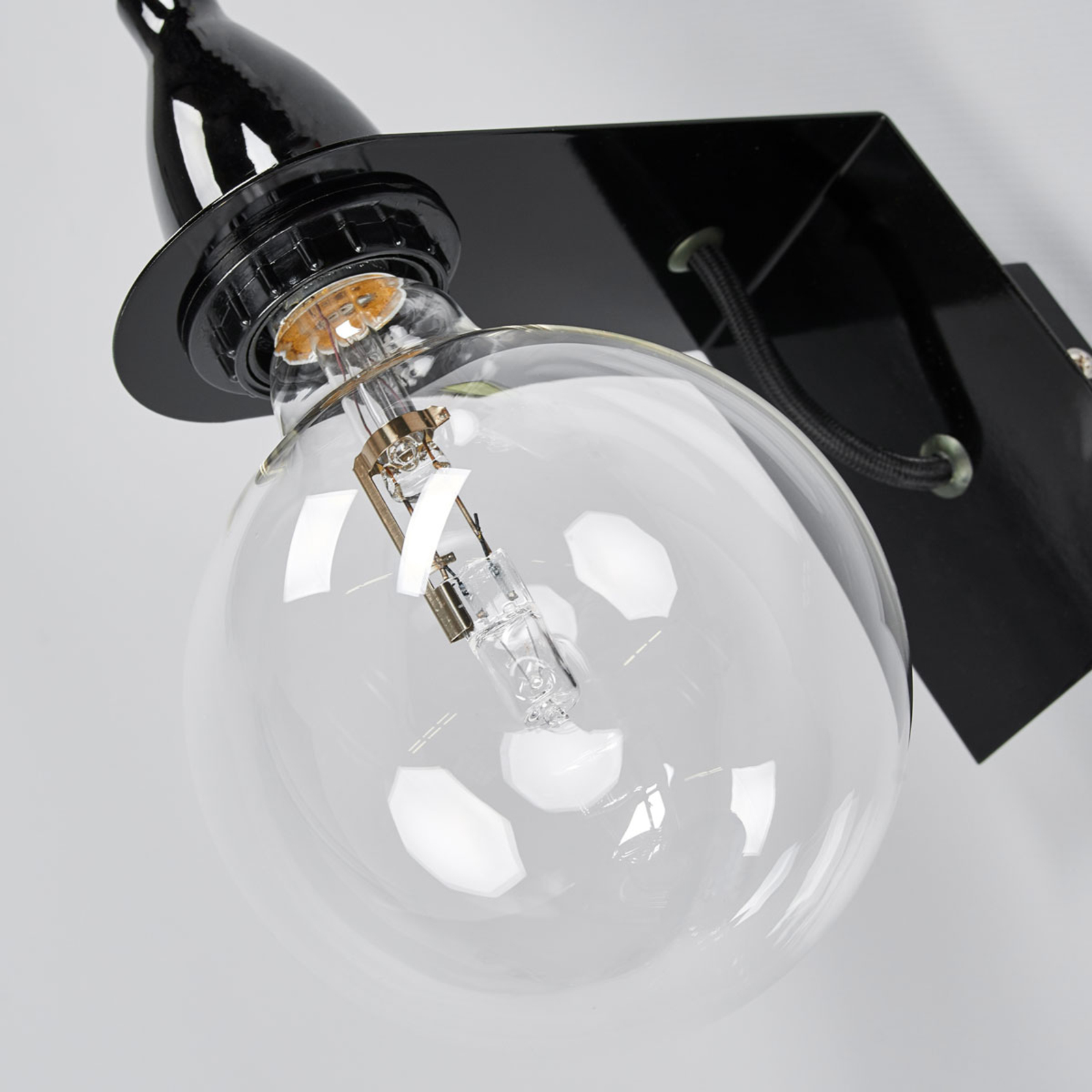 Zwarte design-wandlamp Minimal