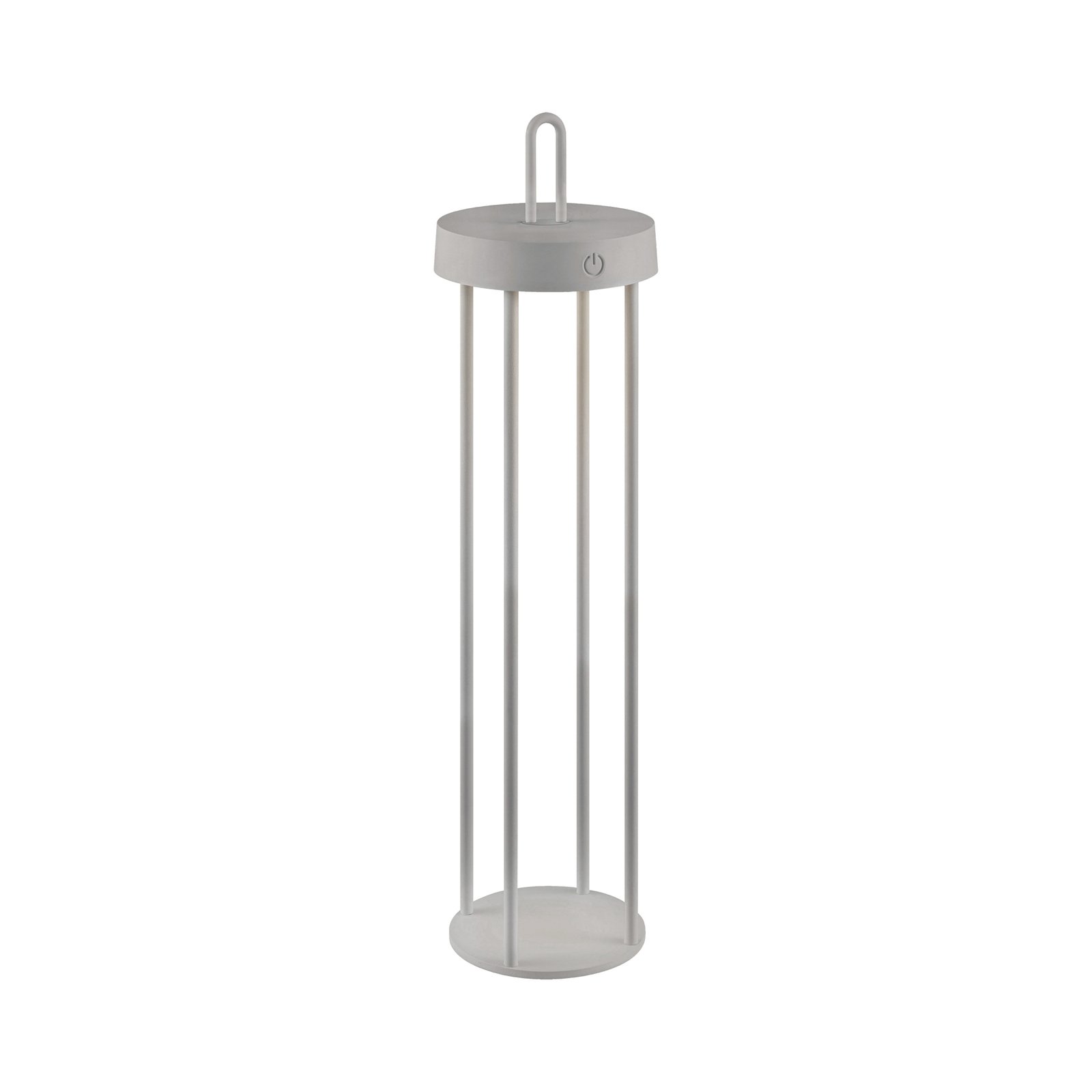 JUST LIGHT. LED-Akku-Tischlampe Anselm grau-beige 50cm Eisen