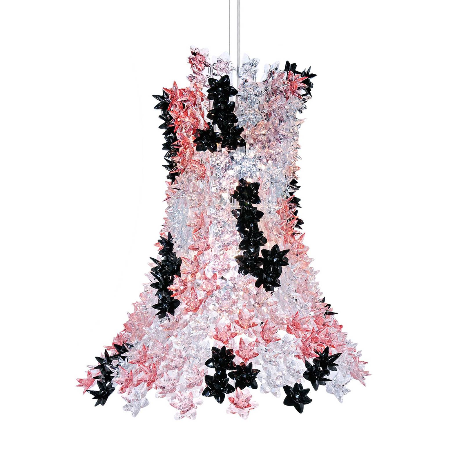 Kartell Bloom hänglampa G9 avlång, rosa/svart