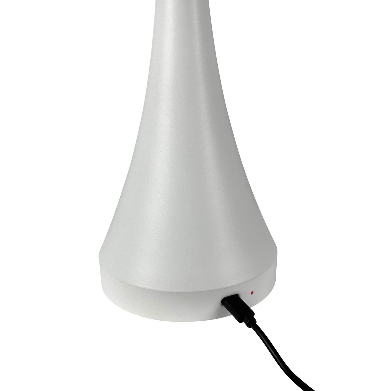 Dyberg Larsen LED-bordlampe Vienna, hvid, højde 28 cm