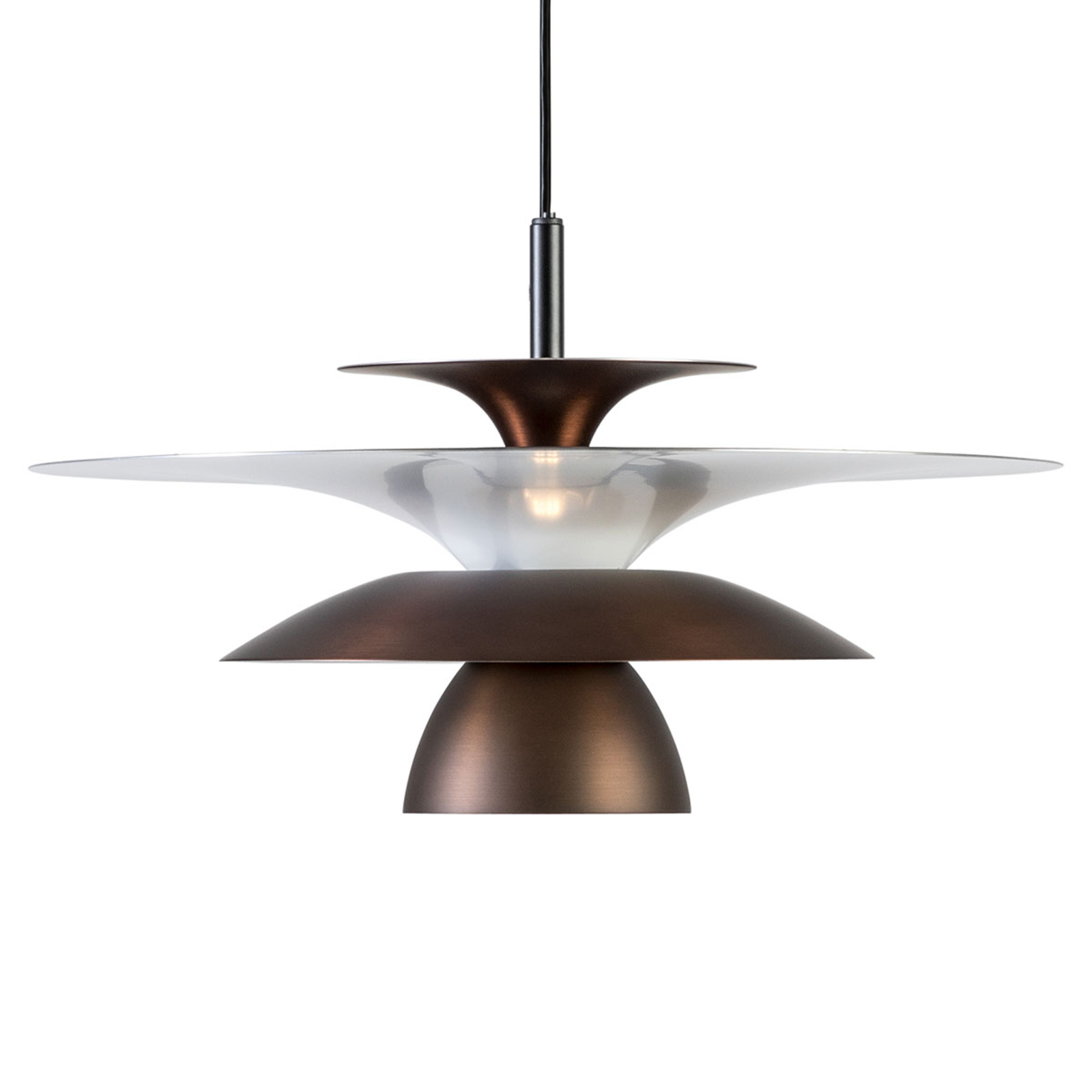 BELID Picasso LED pendant light 1-bulb 38 cm brown oxide, for Living / Dining Room, metal, G9, 4 W, energy efficiency: A+, H: 16.5 cm