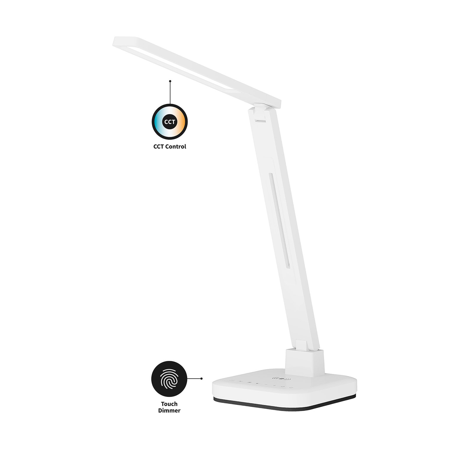 Arcchio Libia lampe table LED chargeur QI blanche