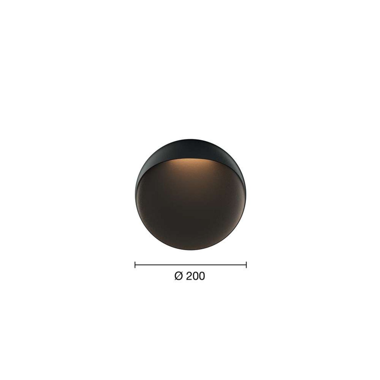 Flindt Aplique de Pared Ø200 3000K Black - Louis Poulsen