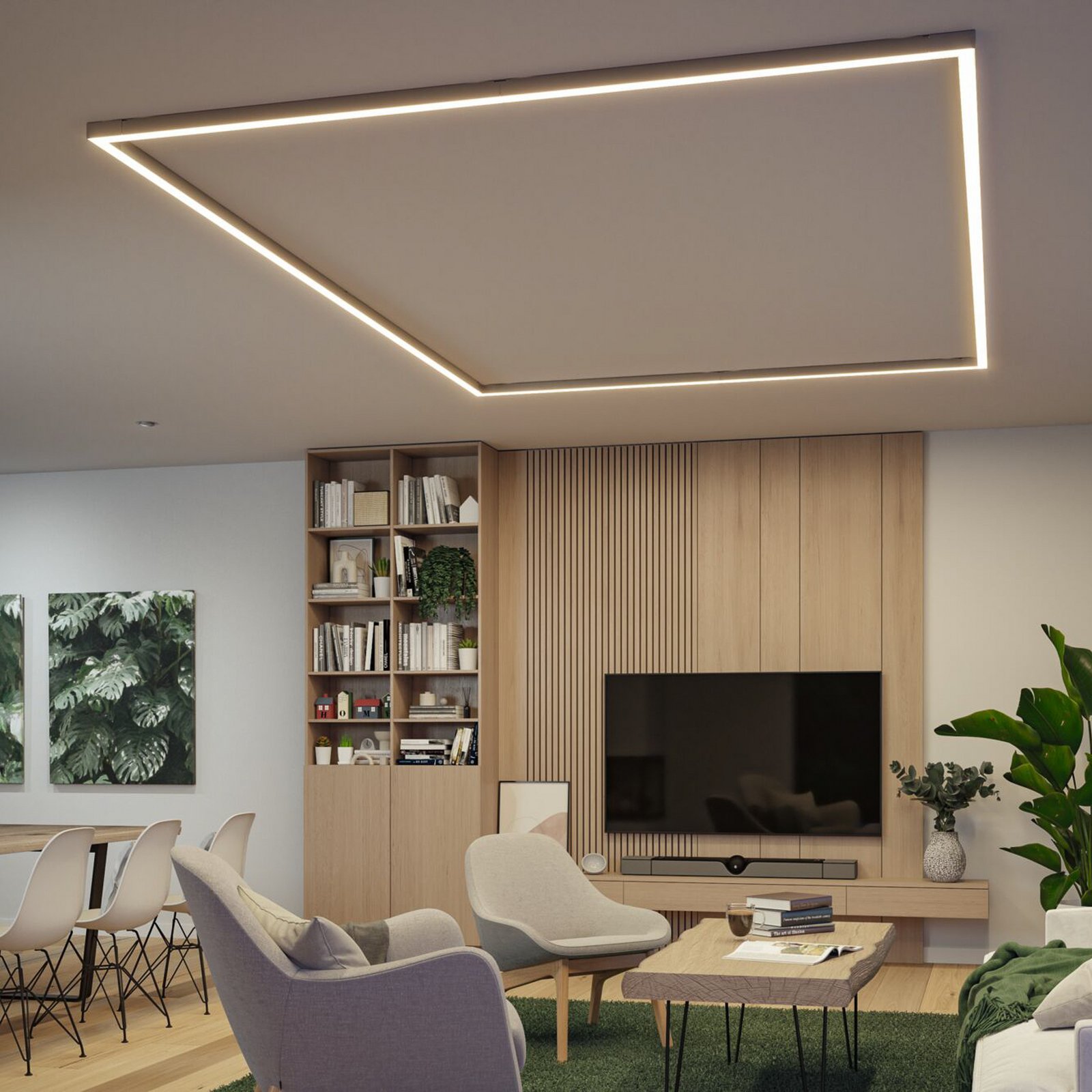 Paulmann LED-lichtlijst Linion, chroom, 50 cm, 3.000 K