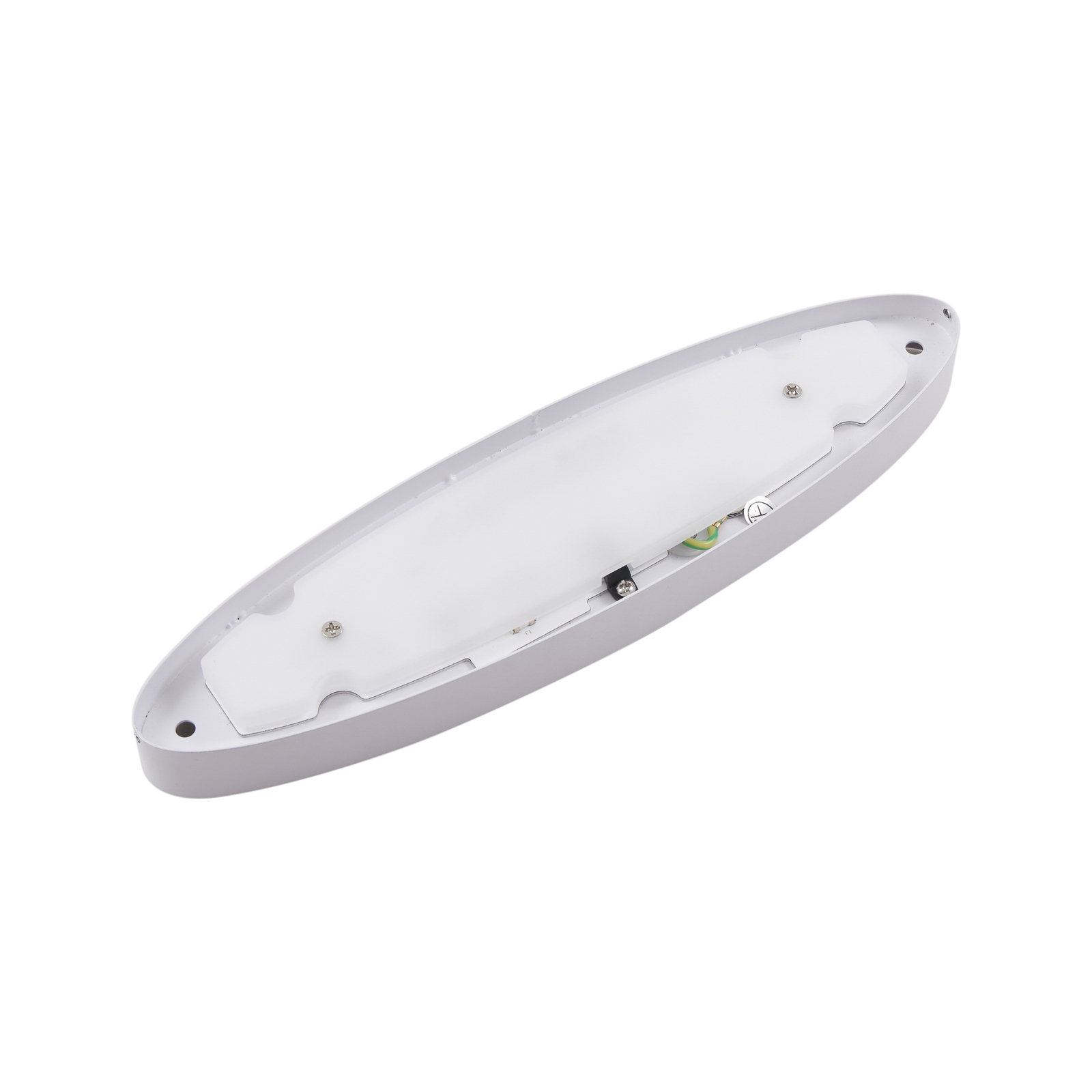 Nástenné svietidlo Lucande LED Leihlo, biele, plast, výška 8 cm