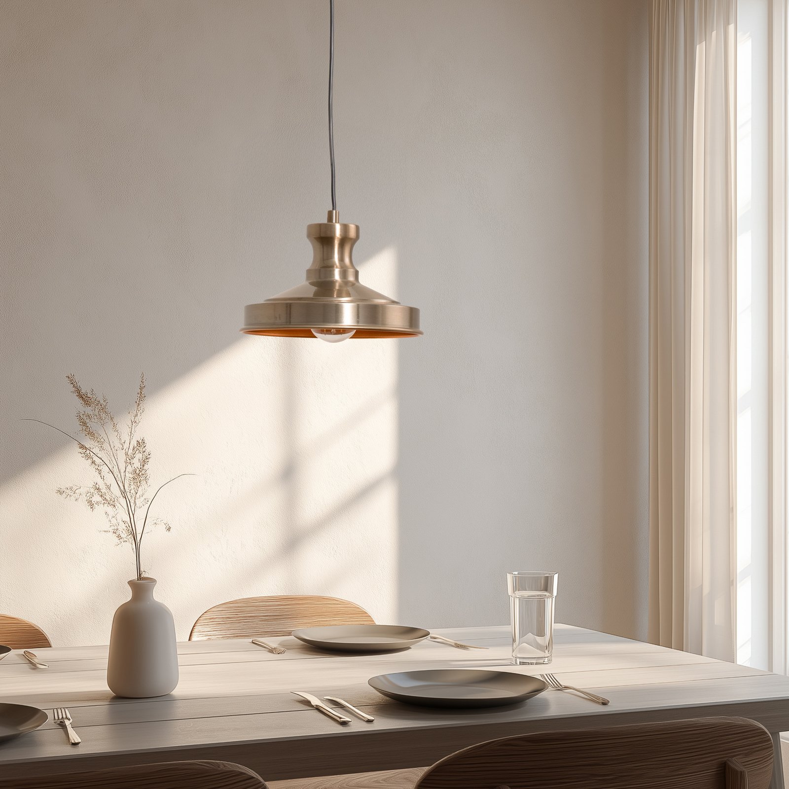 Závěsné světlo Berceste, zlatá, kov, Ø 22 cm, E27