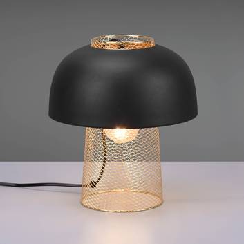 Stolní lampa Punch, černá/zlatá, Ø 25 cm