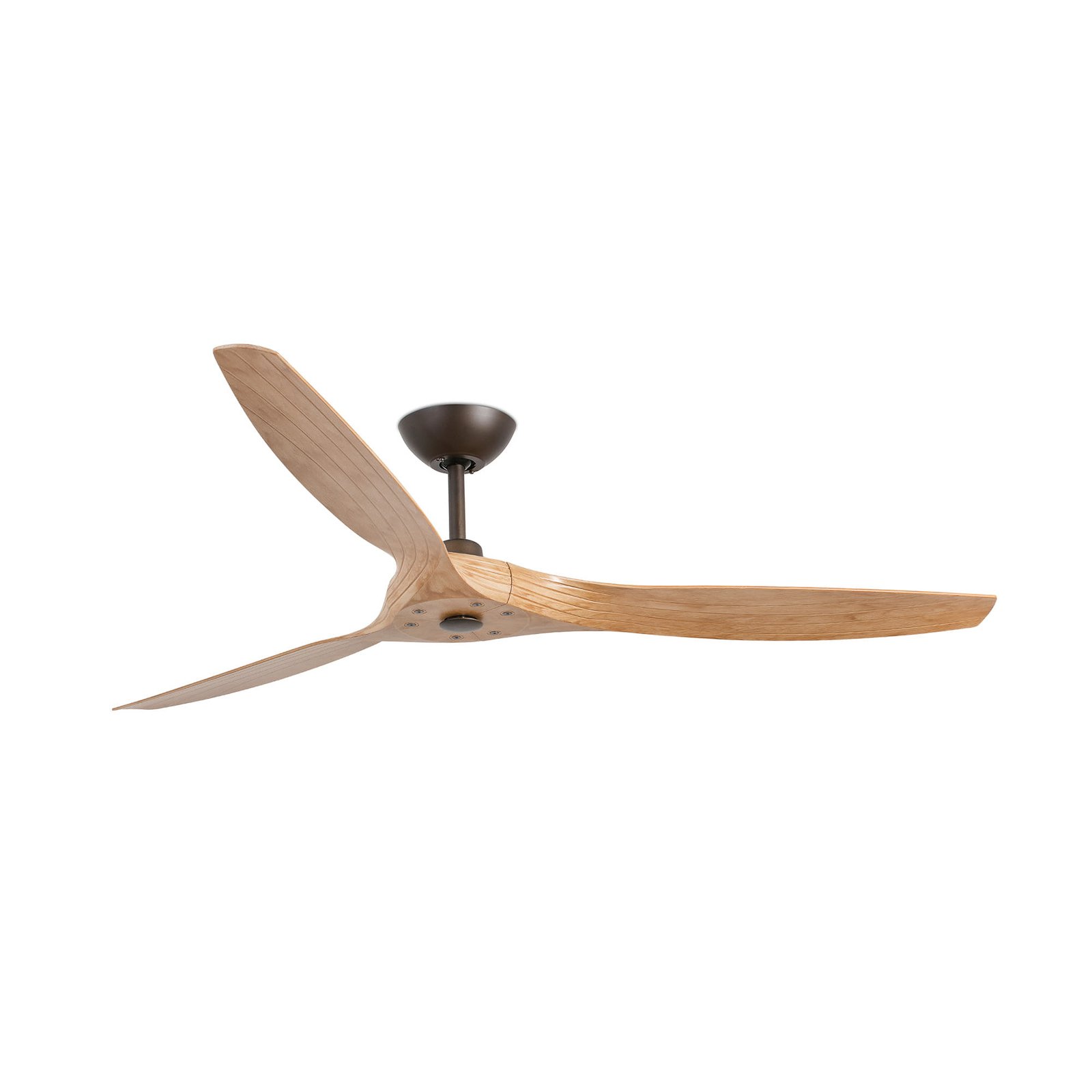 Morea ceiling fan, DC, 3 blades light brown