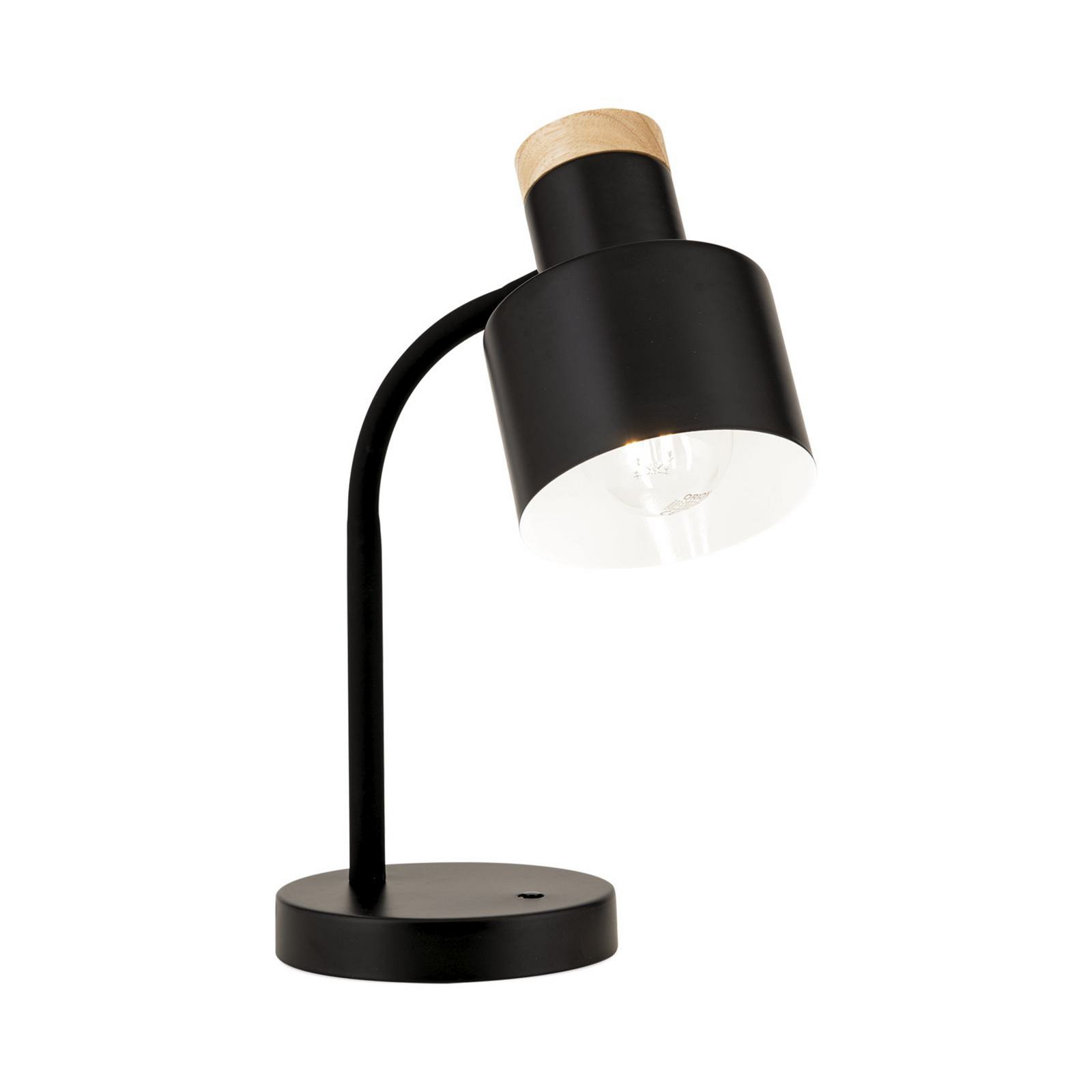 Gili table lamp, matt black, steel, height 35 cm, E27