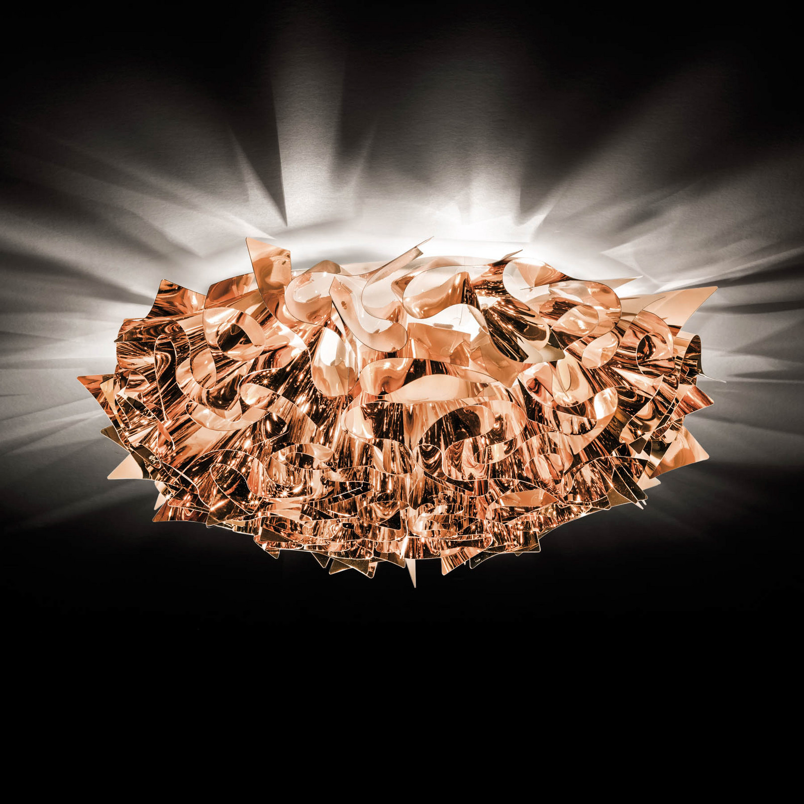 Candeeiro de teto de design Slamp Veli, Ø 53cm, cobre
