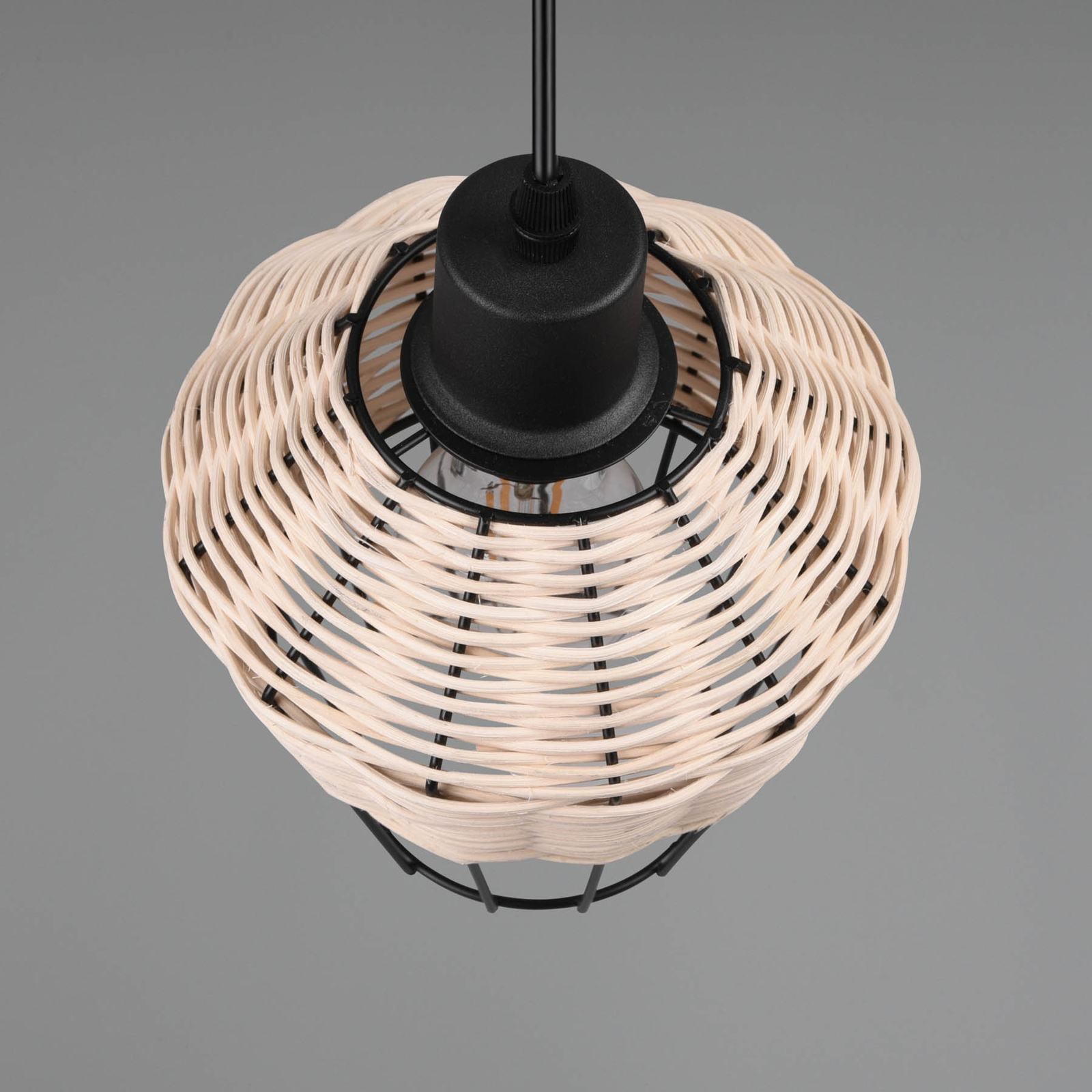 "Borka" pakabinamas šviestuvas, viena lemputė, Ø 17,5 cm, natūralus