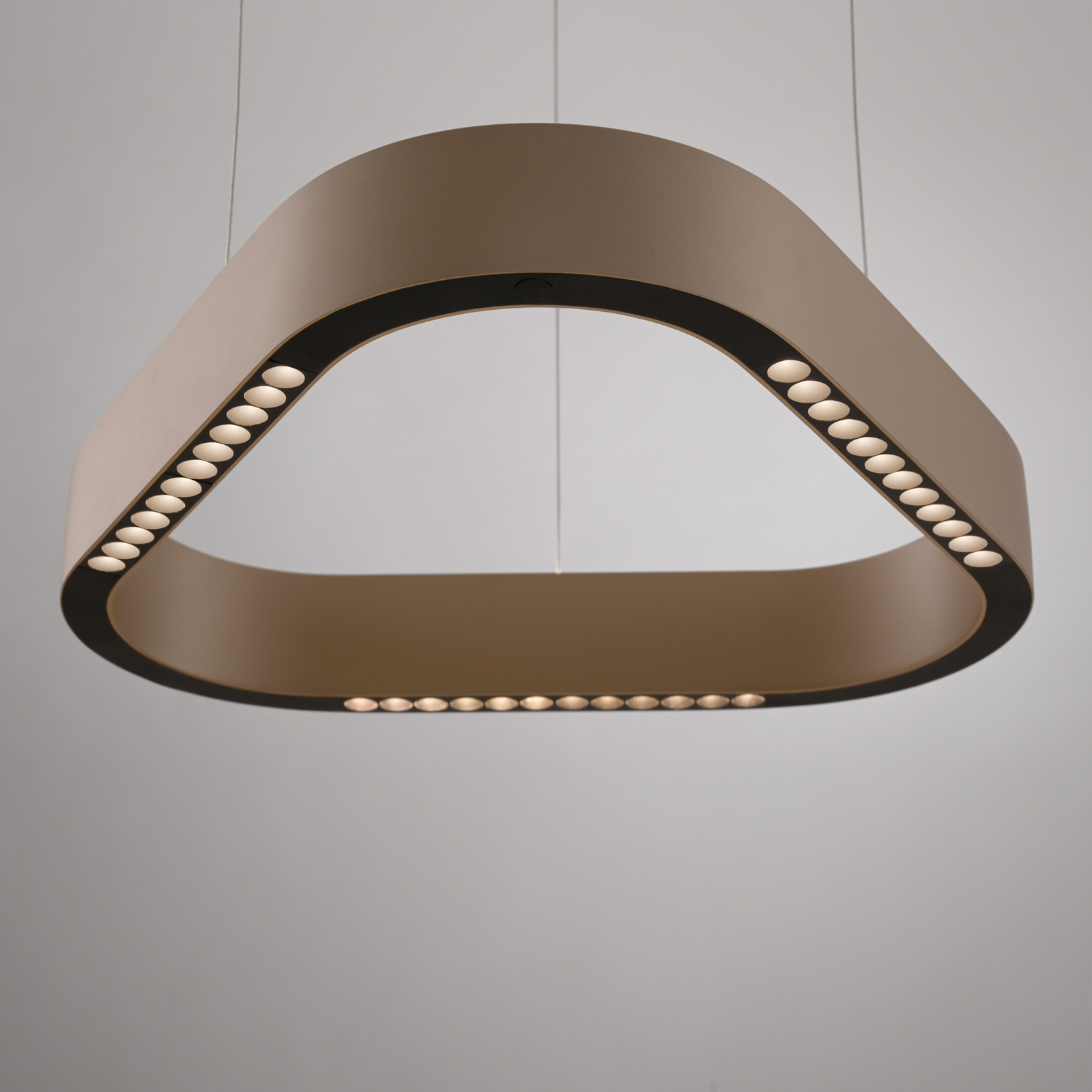 Lámpara colgante LED Q-Stretto de Paul Neuhaus, bronce, 40,8 cm