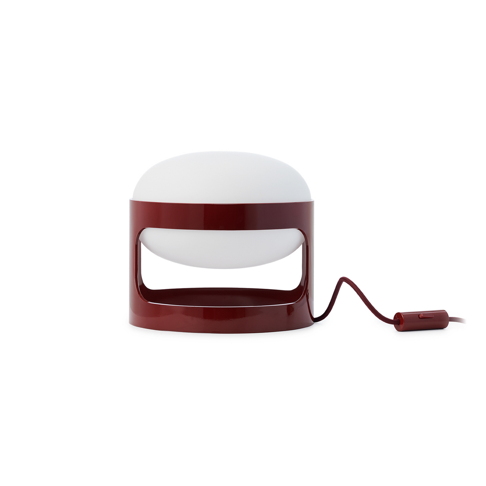 Lámpara de mesa Kartell KD28, rojo oscuro, Ø 25 cm, E14-LED