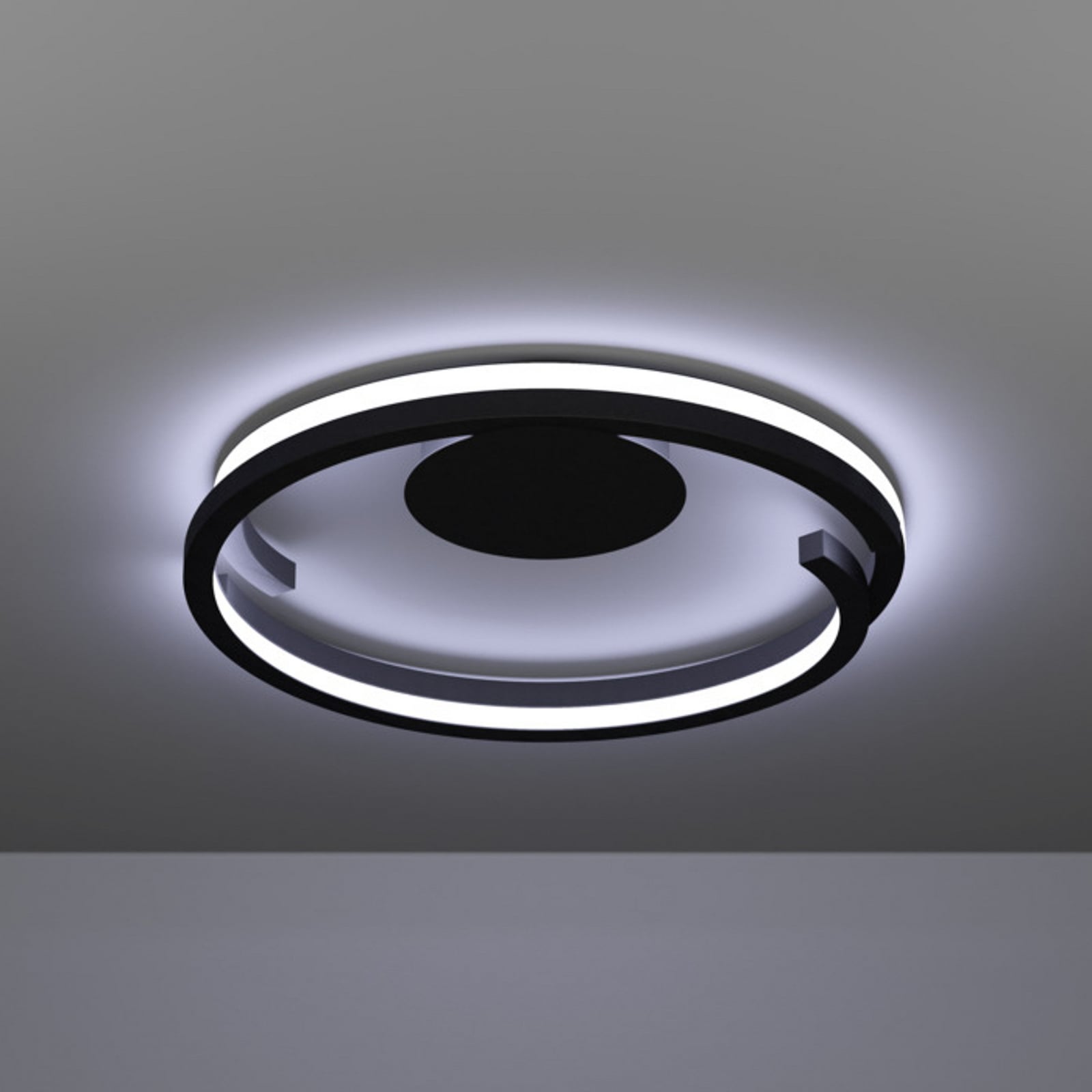 EGLO LED plafondlamp MEZZOMONTE, zwart, Ø 48 cm, CCT
