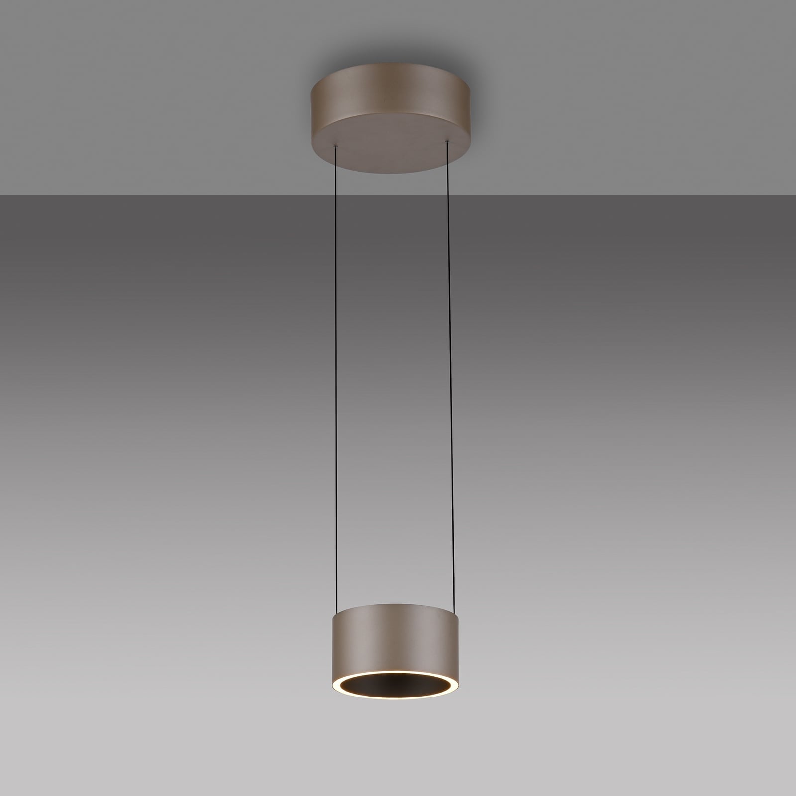 Clipse LED-Pendellampe, bronzefarben Ø20cm CCT, 2-flg - PURE Clipse LED-Pendellampe, bronzefarben Ø20cm CCT, 2-flg - PURE