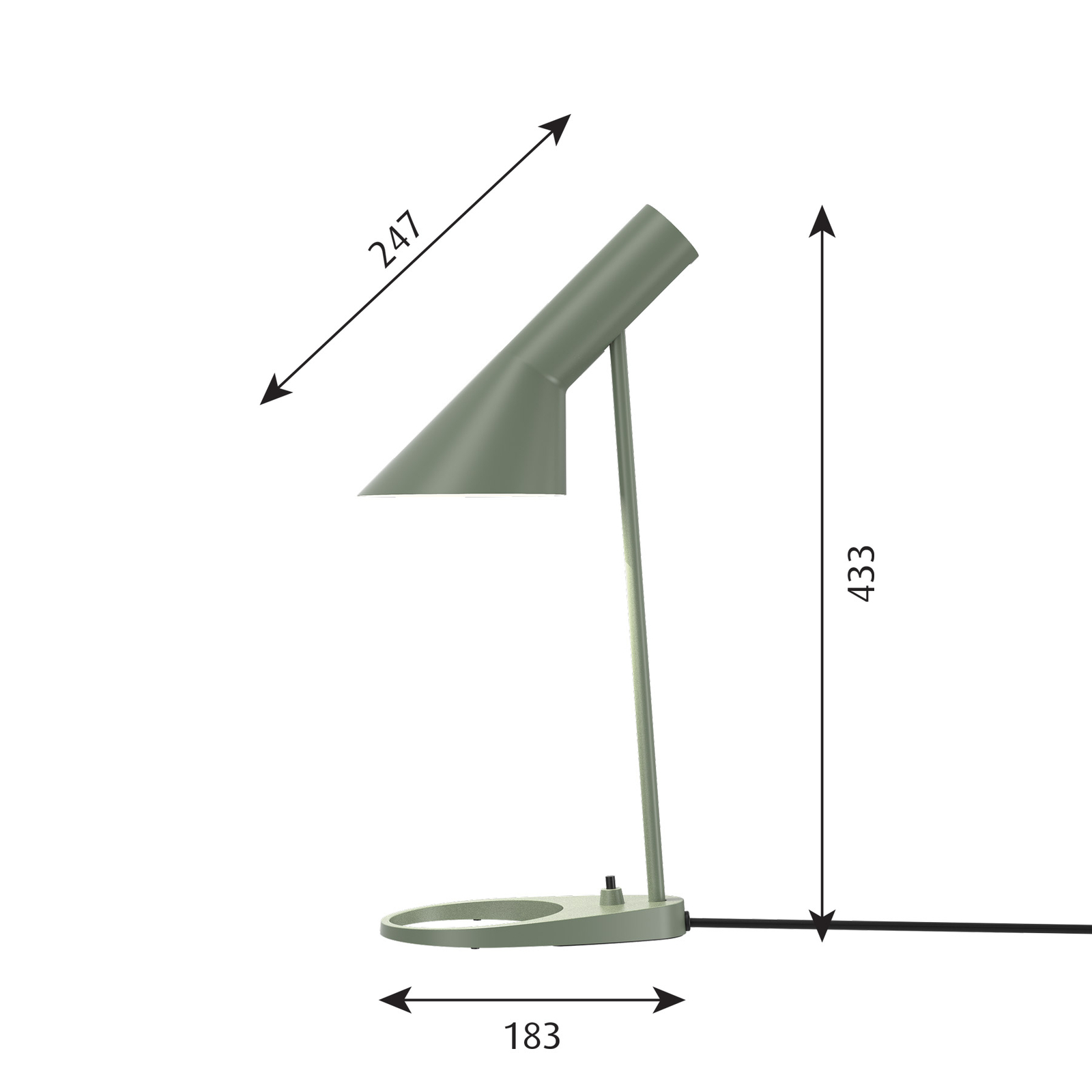 AJ Mini Stolová Lampa Pale Petroleum - Louis Poulsen