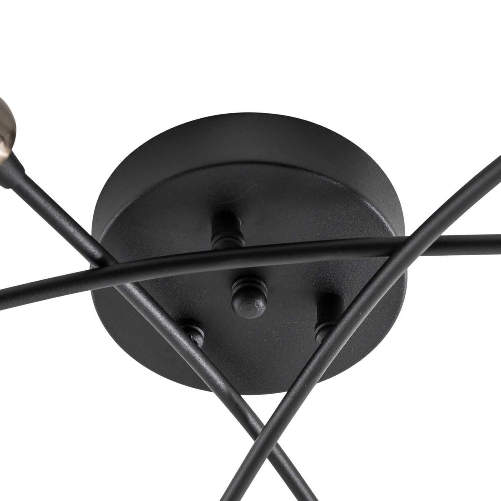 Deckenlampe Banana, schwarz, Metall, 67 cm, 6-flammig, E27