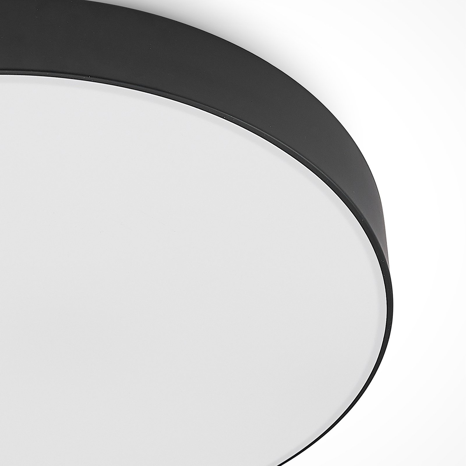 Lindby LED-Deckenleuchte Simera, Ø 50cm, schwarz, dimmbar
