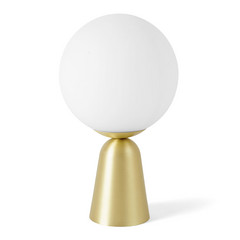 Lampa stołowa Lunar ze złotą podstawą, Ø 20 cm