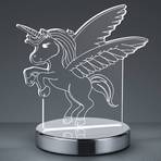 Karo 3D hologram table lamp with unicorn motif