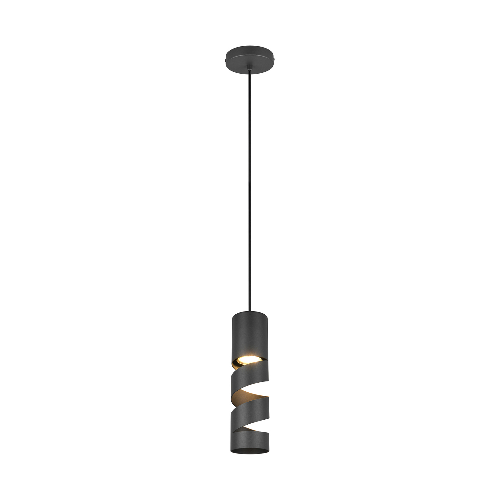 Suspension Stream, noir, Ø 8 cm, métal, GU10