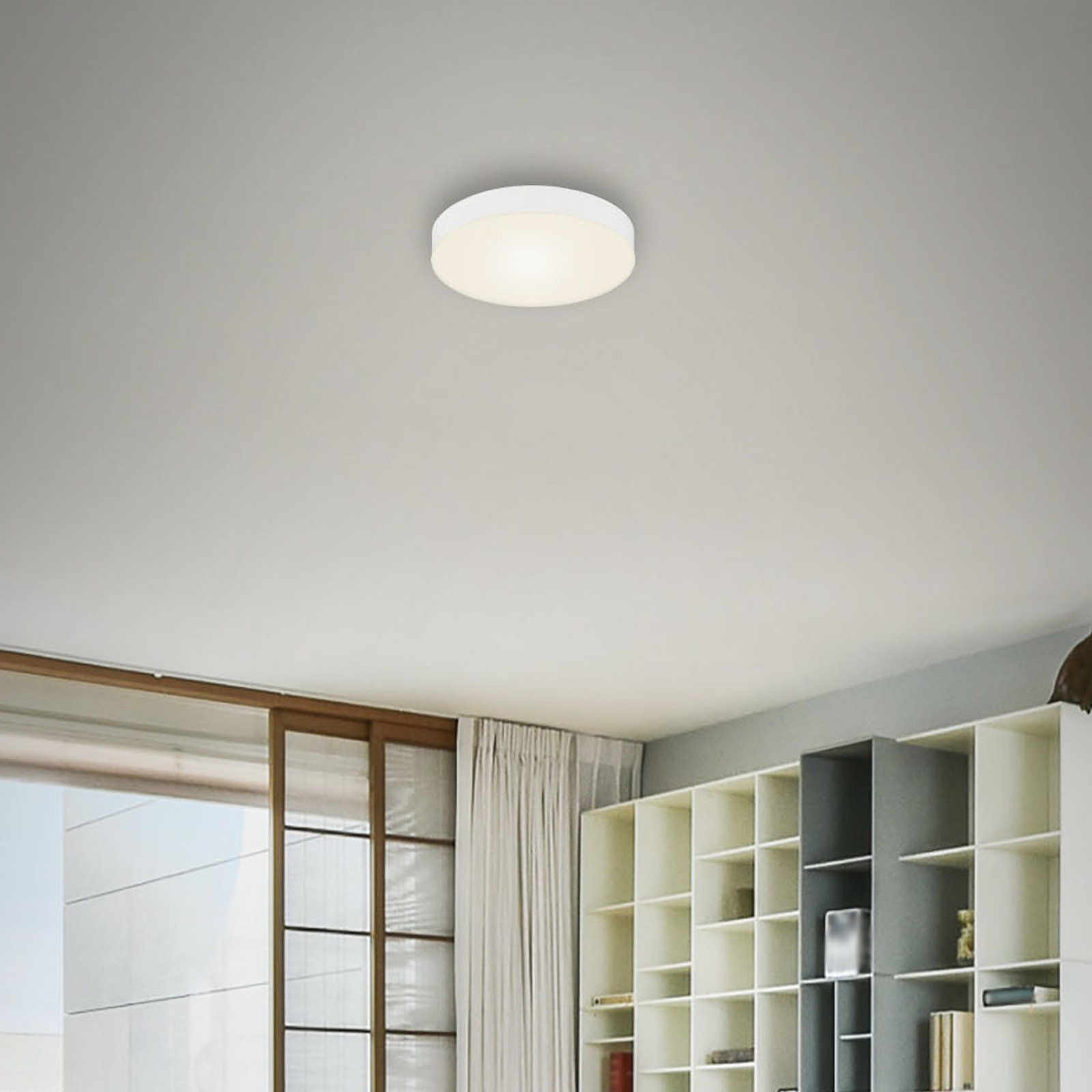 Flame LED ceiling light, Ø 15.7 cm, white