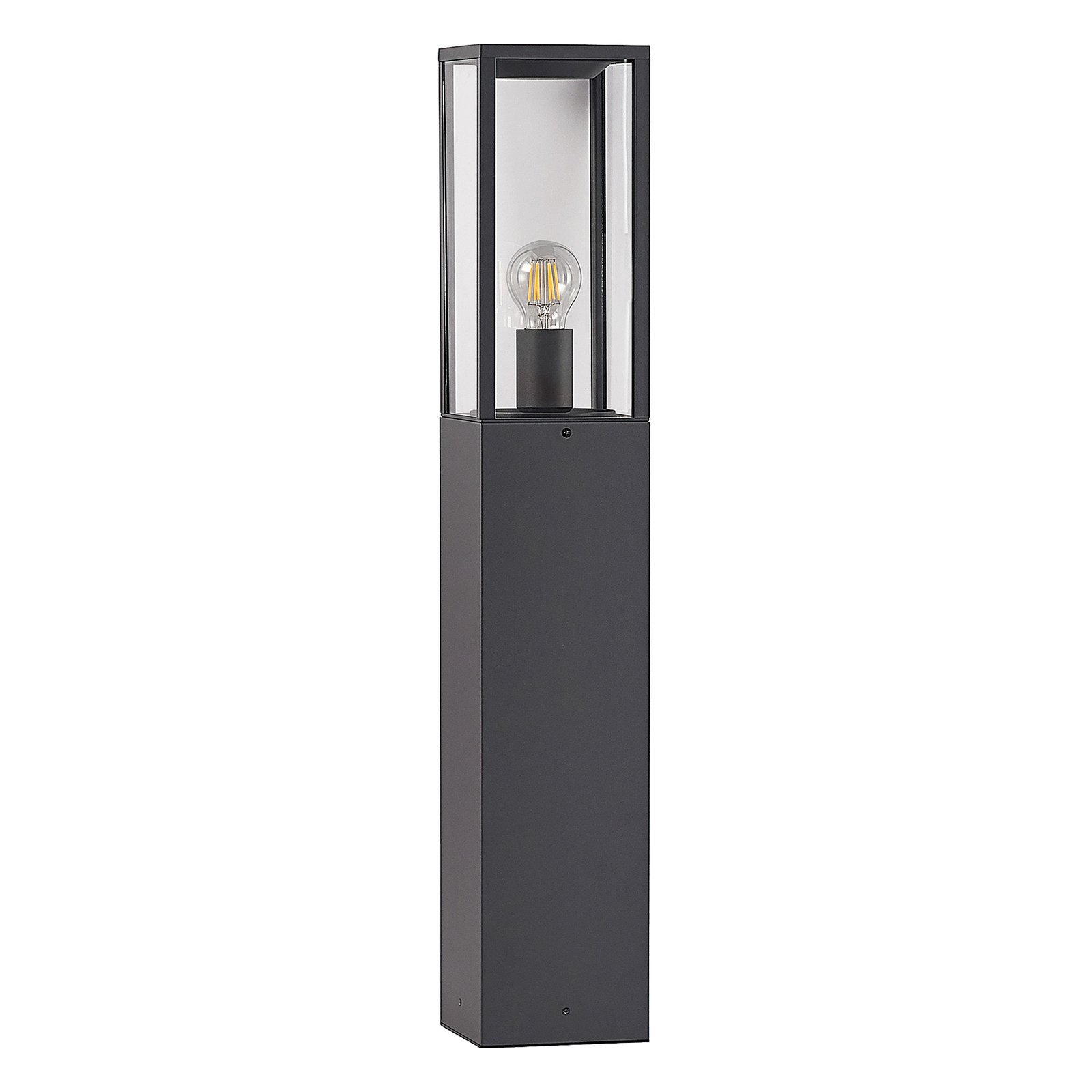 Peldar Garden Lamp H80 Dark Grey/Clear - Lindby